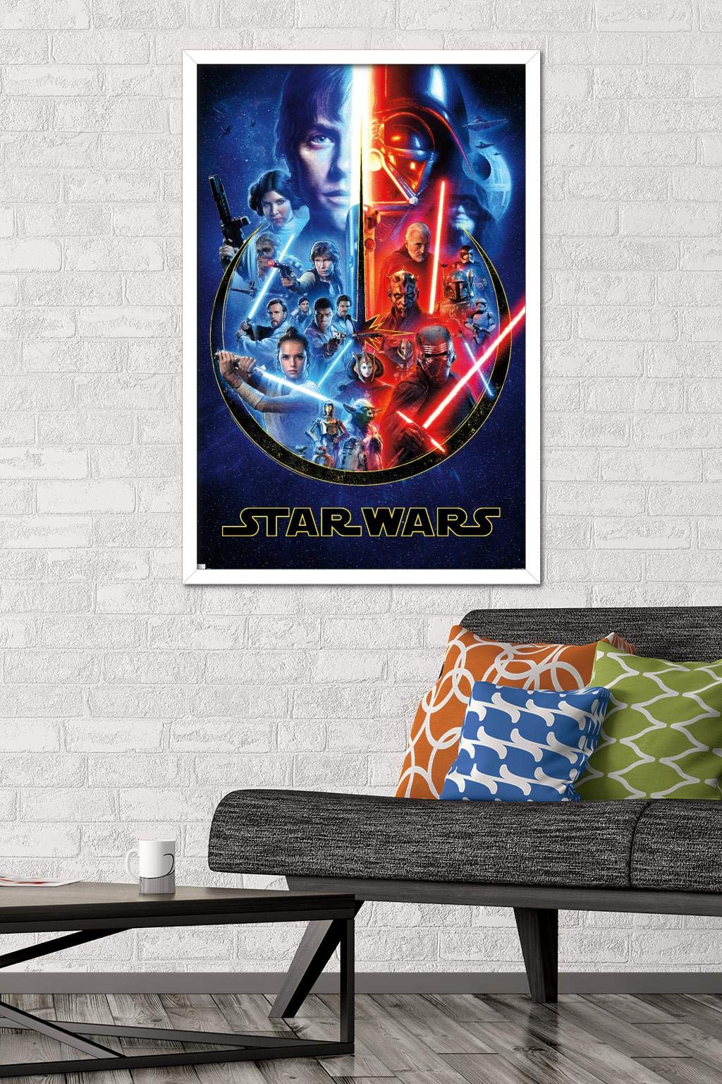 Trends International Star Wars - Skywalker Saga Wall Poster, 22.375'' X 34'', White Framed Version