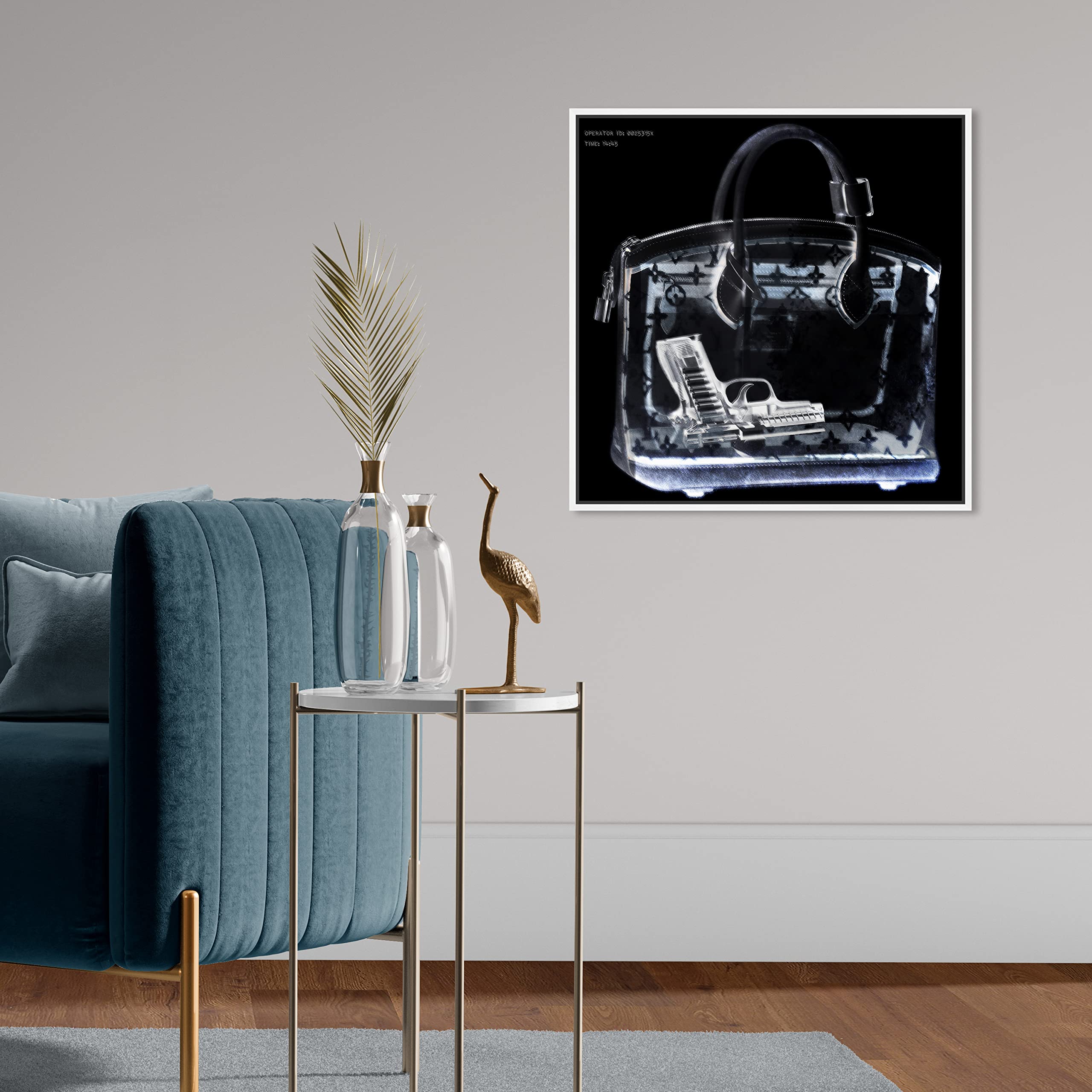 The Oliver Gal Artist Co. Fashion And Glam Wall Art Canvas Prints 'Couture X Ray' Handbags Home D  Cor, 20 In X 20 In, Black, Wh