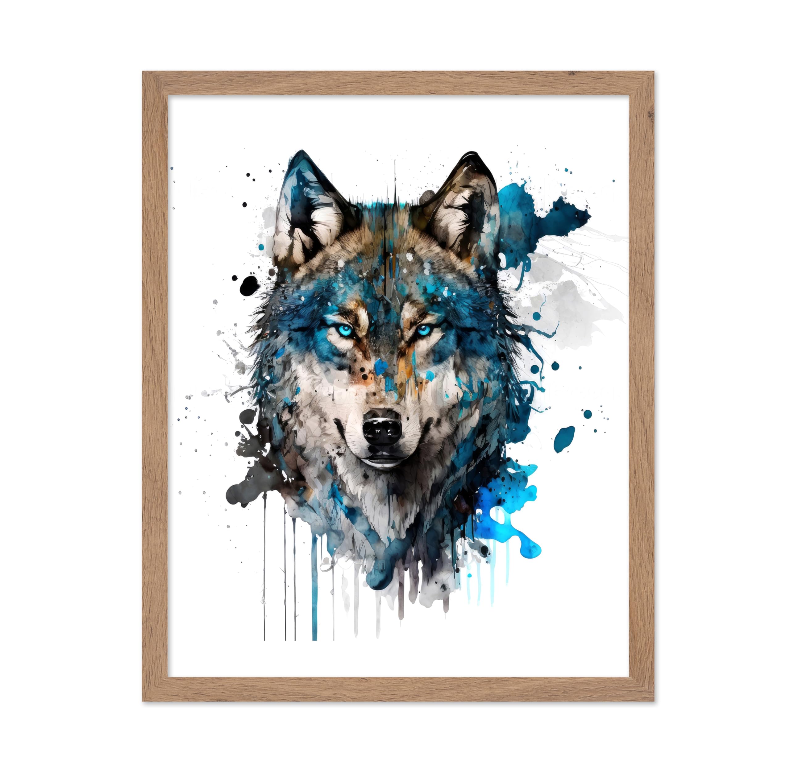 Poster Master Wolf Poster - Arctic Wolf Print - Watercolor Art - Portrait Art - Gift for Him, Her, Veterinarian, Animal Lover - 