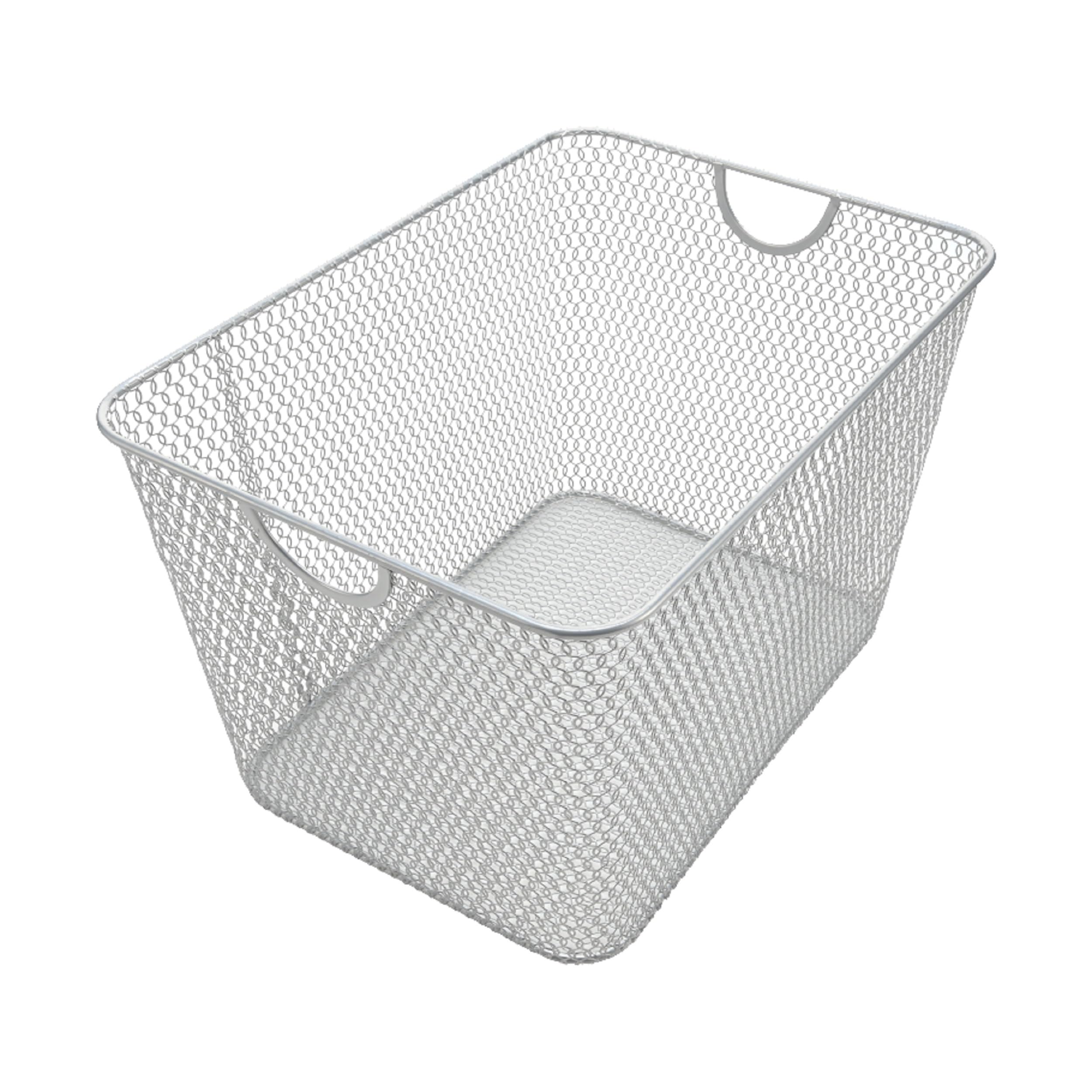 Ybm Home Mesh Wire Storage Basket For Shelves, Pantry Organization, And Kitchen - Multipurpose Steel Wire Basket Holder Bin For