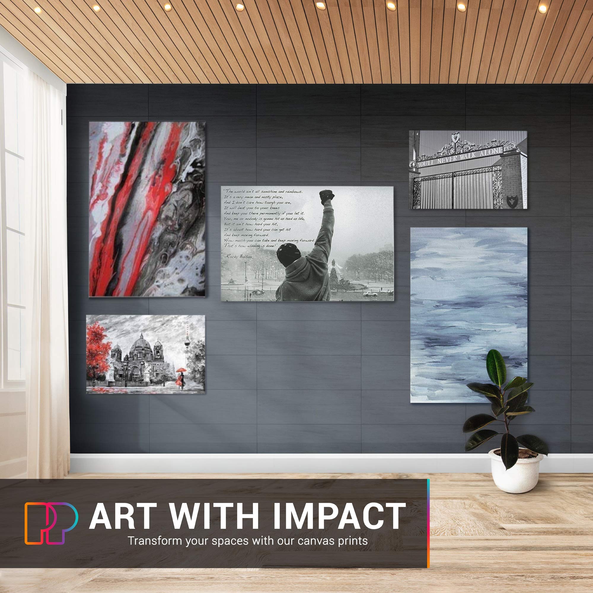 Hope Inspirational Canvas Print Motivational Quote Wall Art - Boxing Office & Gym Decor For Men Ready To Hang Framed Canvas Artw