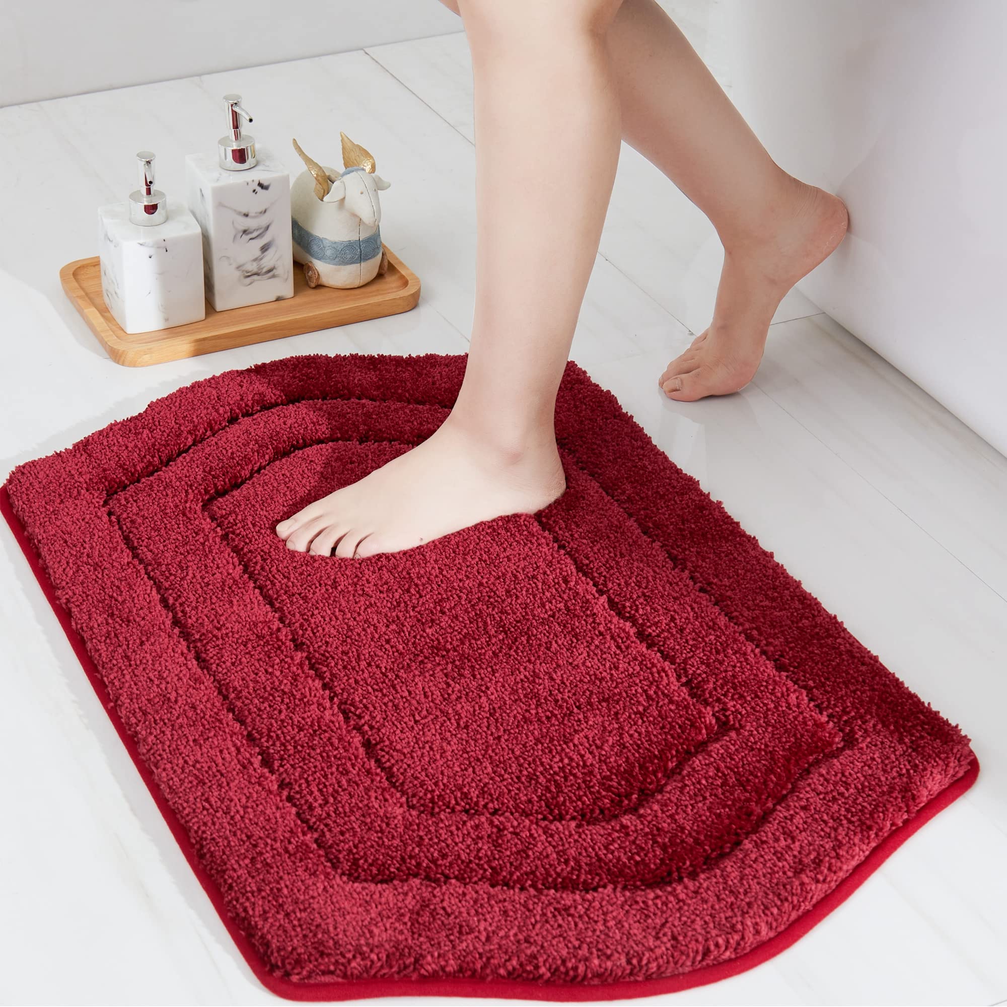 Cosy Homeer Extra Thick Bath Rugs For Bathroom - Anti-Slip Bath Linen Sets Mats Soft Plush 100% Strong Polyester Living Room Bed