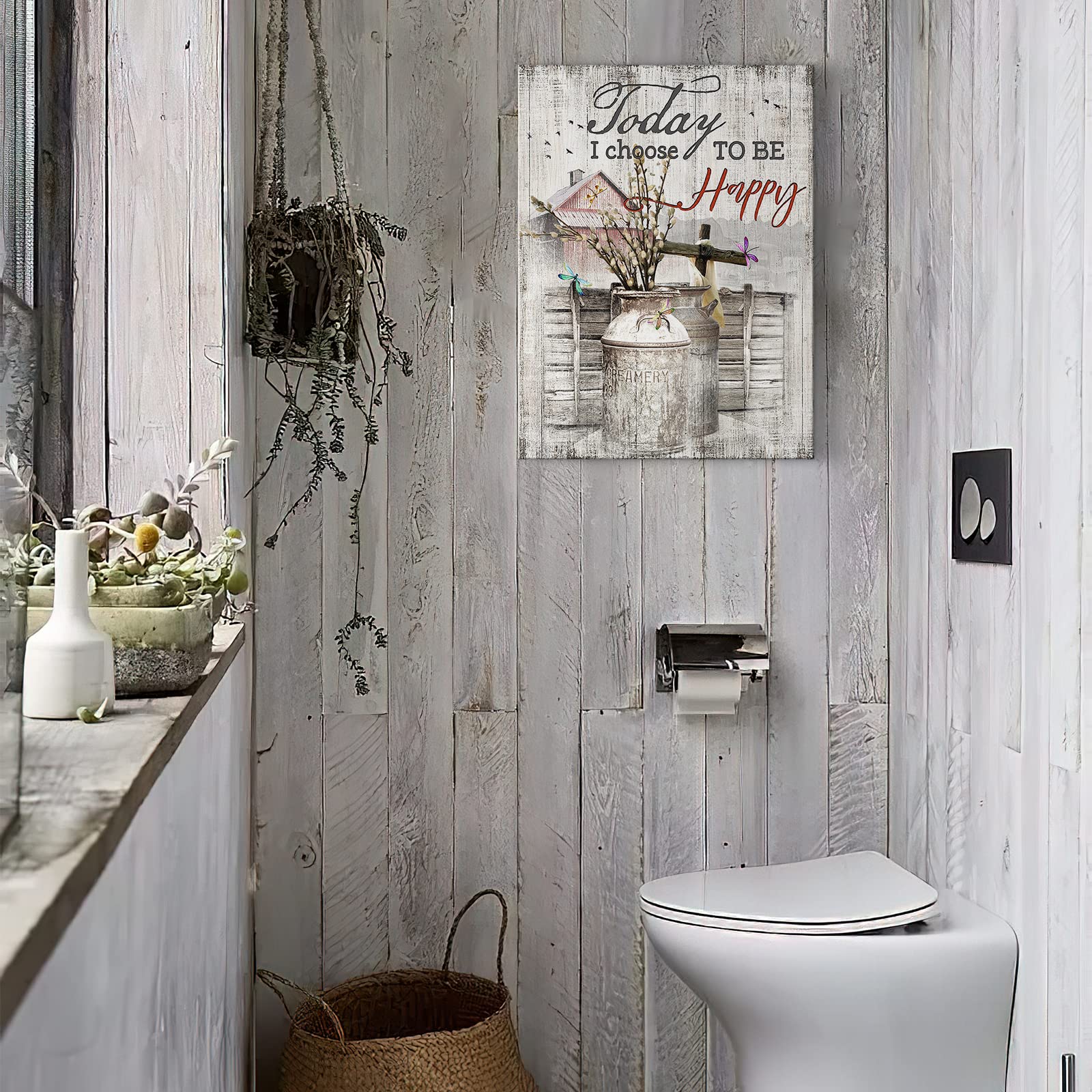 Farmhouse Old Barn Wall Art Rustic Farmhouse Picture Wall Decor Painting Framed Modern Artwork For Bedroom Bathroom Office Home