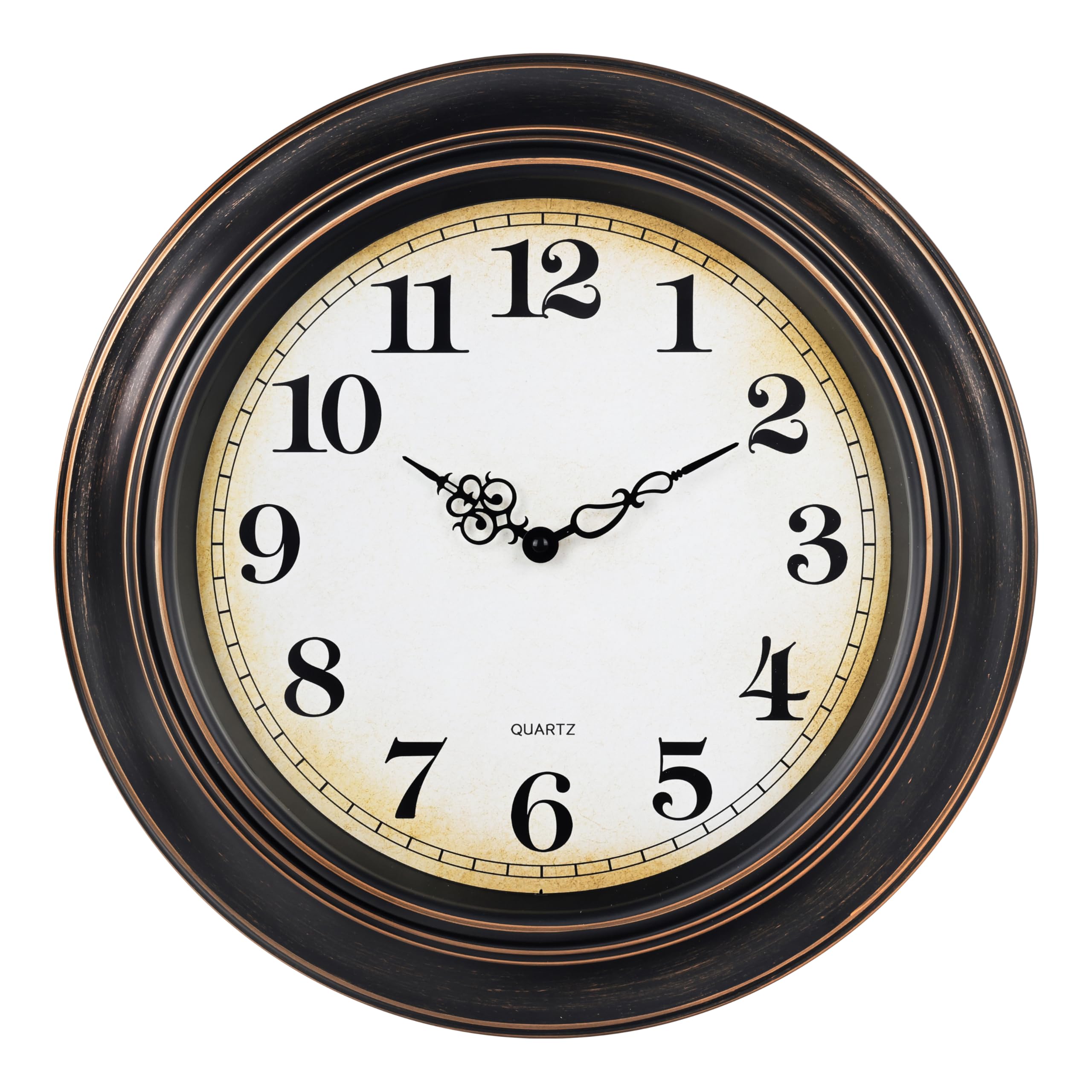 Yoiolclc Wall Clocks Battery Operated 12Inch Silent Vintage Rustic Coastal Wall Clock For Kitchen Bedroom Bathroom (Blue)