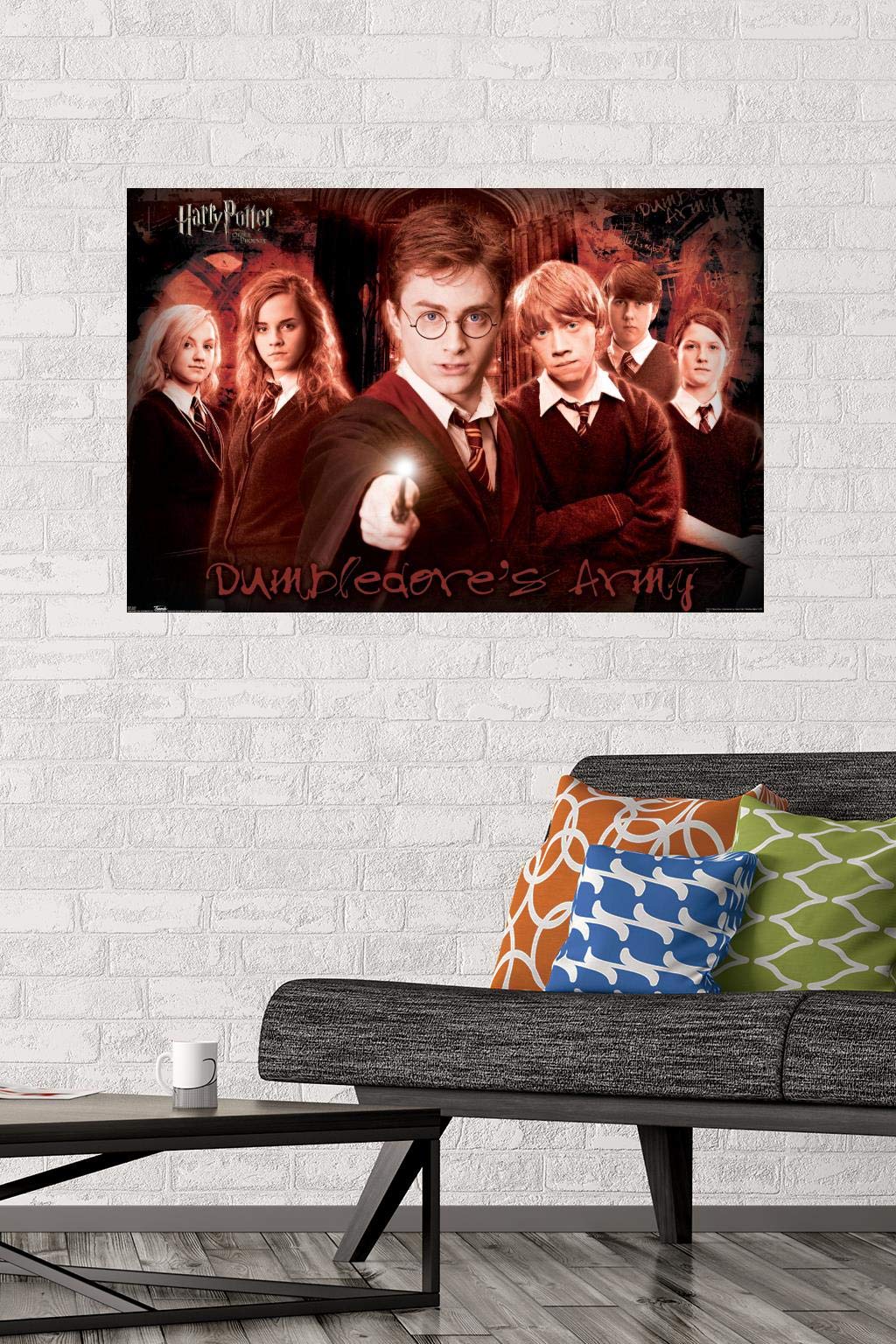 Trends International Harry Potter And The Order Of The Phoenix-Group Wall, 22.375'' X 34'', Premium Poster & Mount Bundle