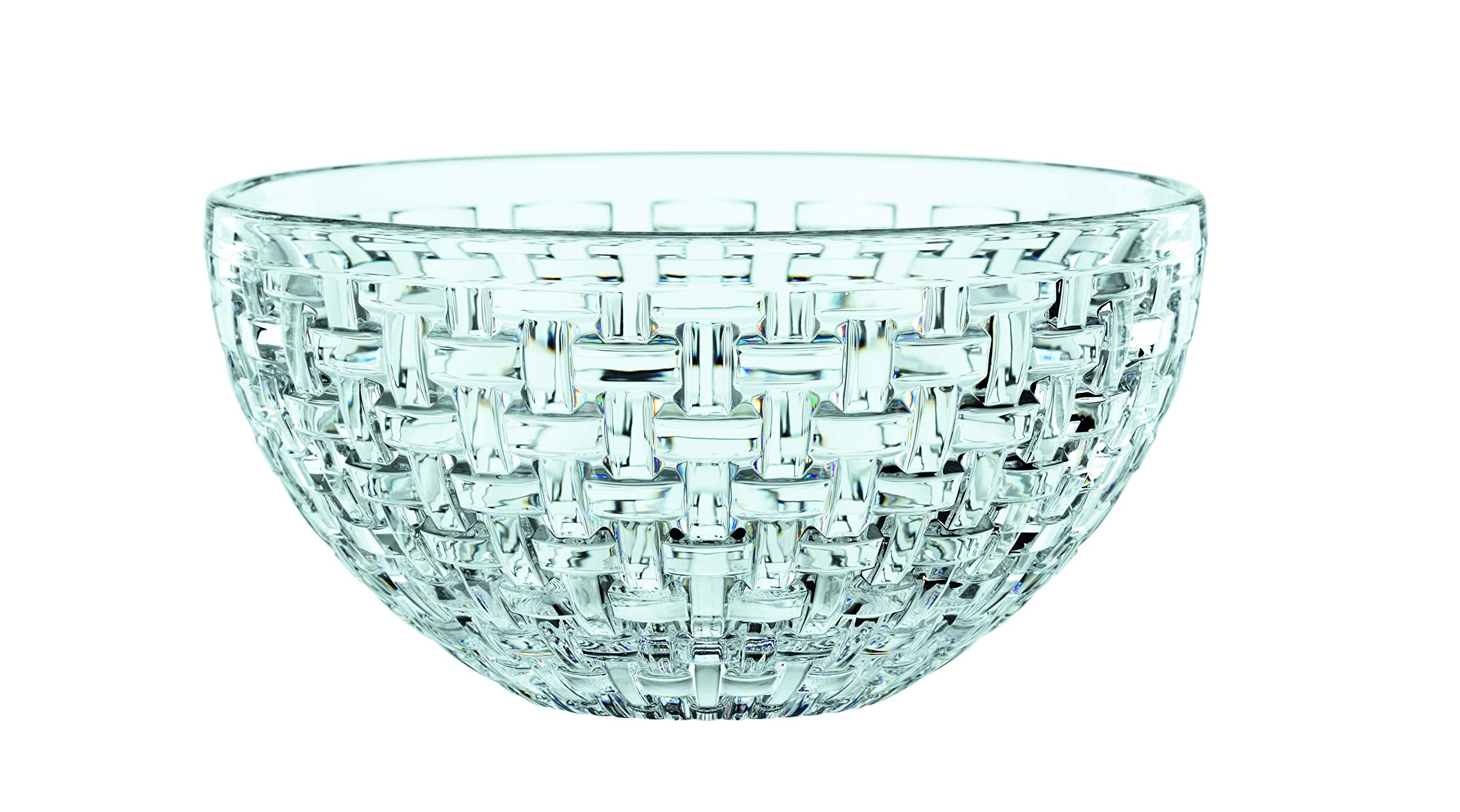 Nachtmann Bossa Nova 4.7'' Serving Bowl - Crystal Glass | Dishwasher Safe | Multi-Faceted Basket Structure | Long Lasting Crysta