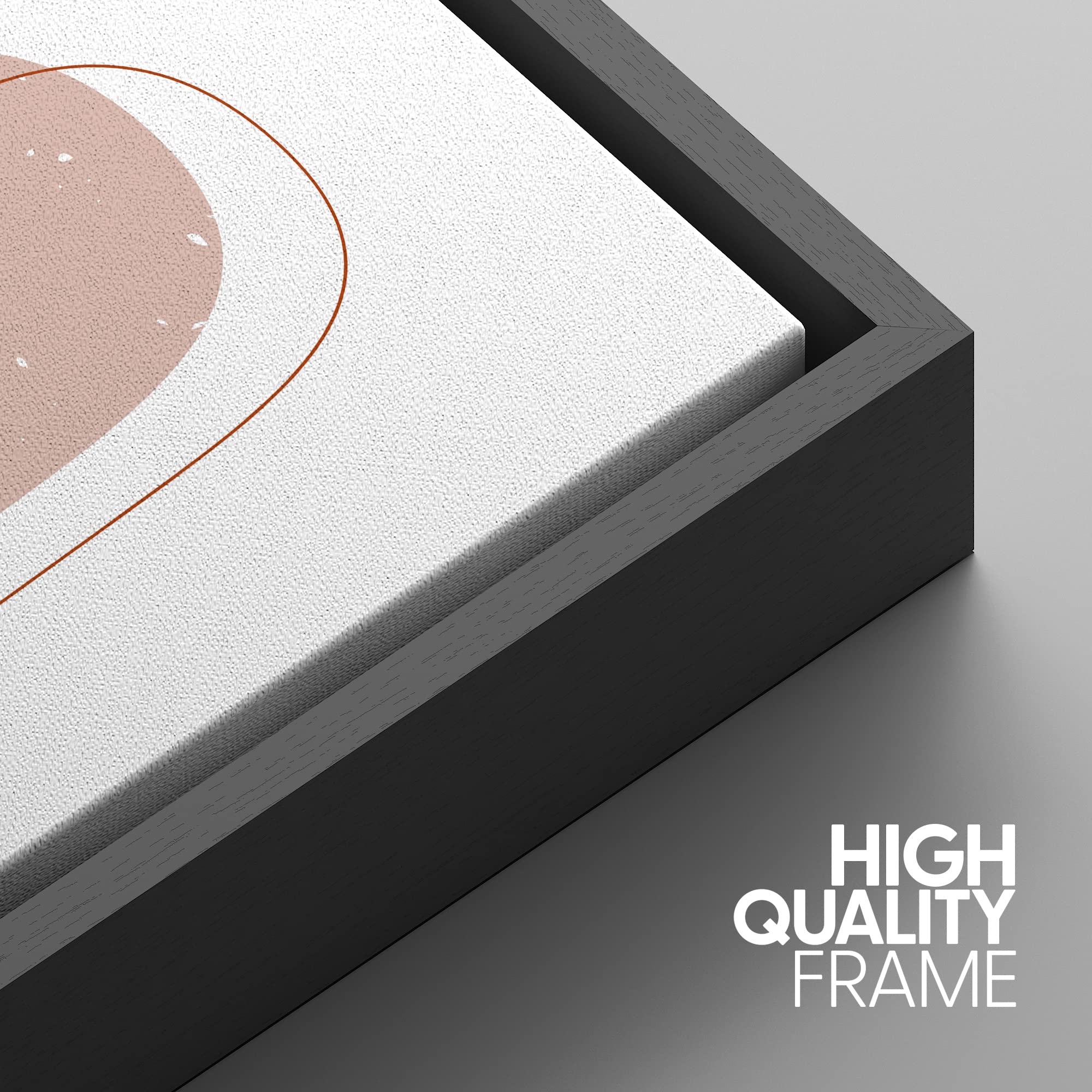 Idea4Wall Framed Wall Art Print Set Monstera Leaves With Plants & Stairways Geometric Flower Illustrations Modern Art Rustic Col