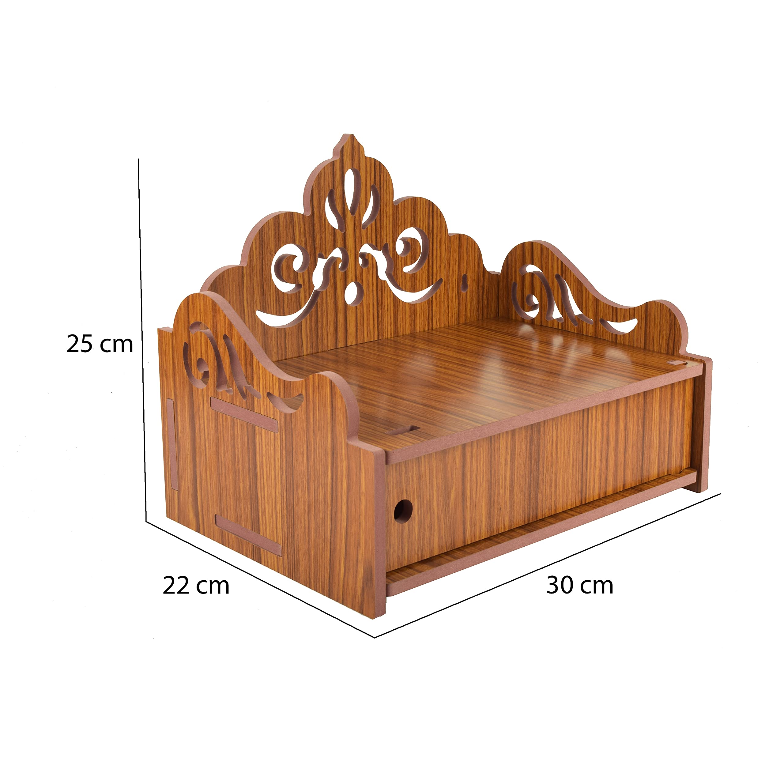 COMERT Enterprise Wooden Wall Mount Temple for Home Shop Office| Puja Mandir |Wall Hanging and Table Top Home Mandir Temple |Hom
