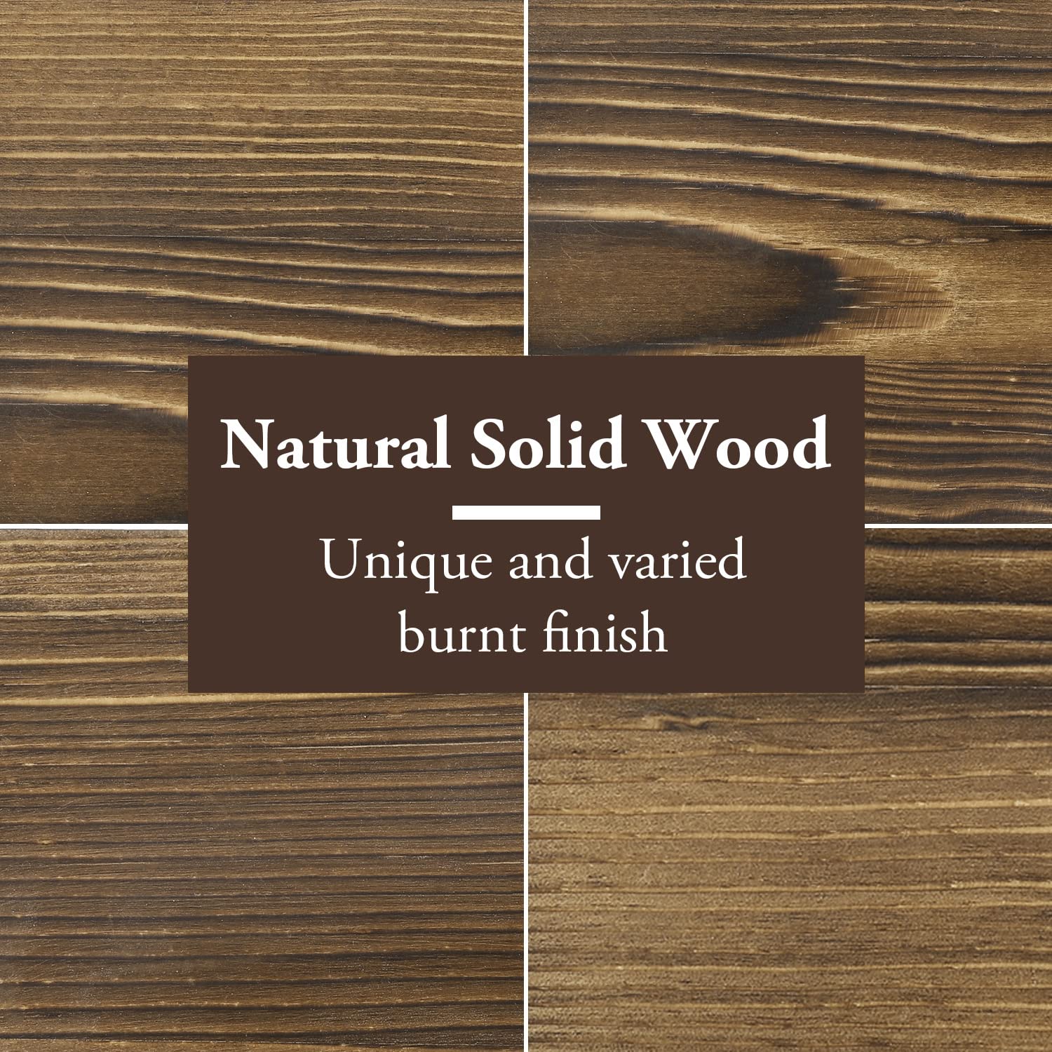 Mygift 4Ft Tall Rustic Burnt Natural Wood Wall Leaning Blanket Ladder Shelf With 5 Rungs, Decorative Living Room Throw And Quilt