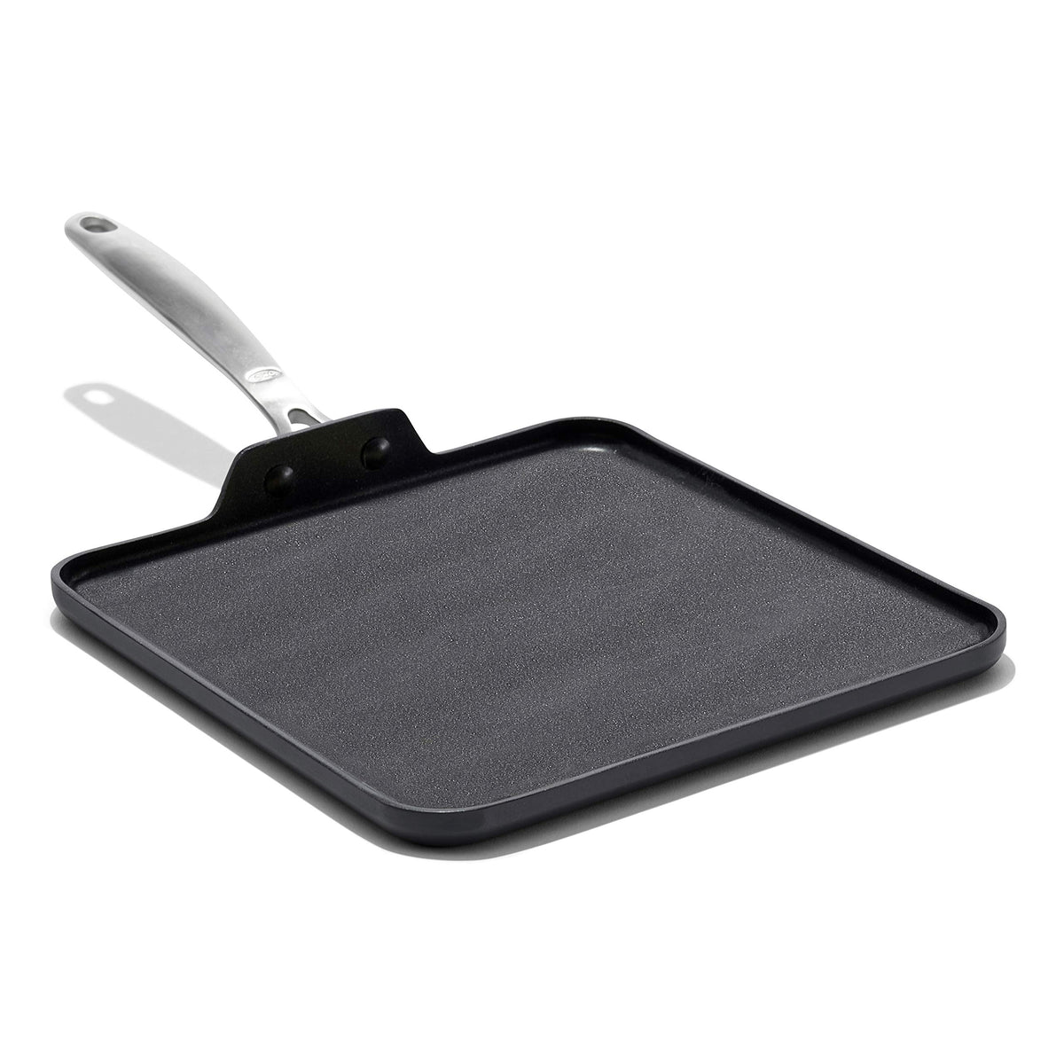 Oxo Enhanced 11'' Griddle Pan, Pfas-Free Ceramic Nonstick, Durable Hard Anodized Cookware, Scratch Resistant, Stainless Steel Ha