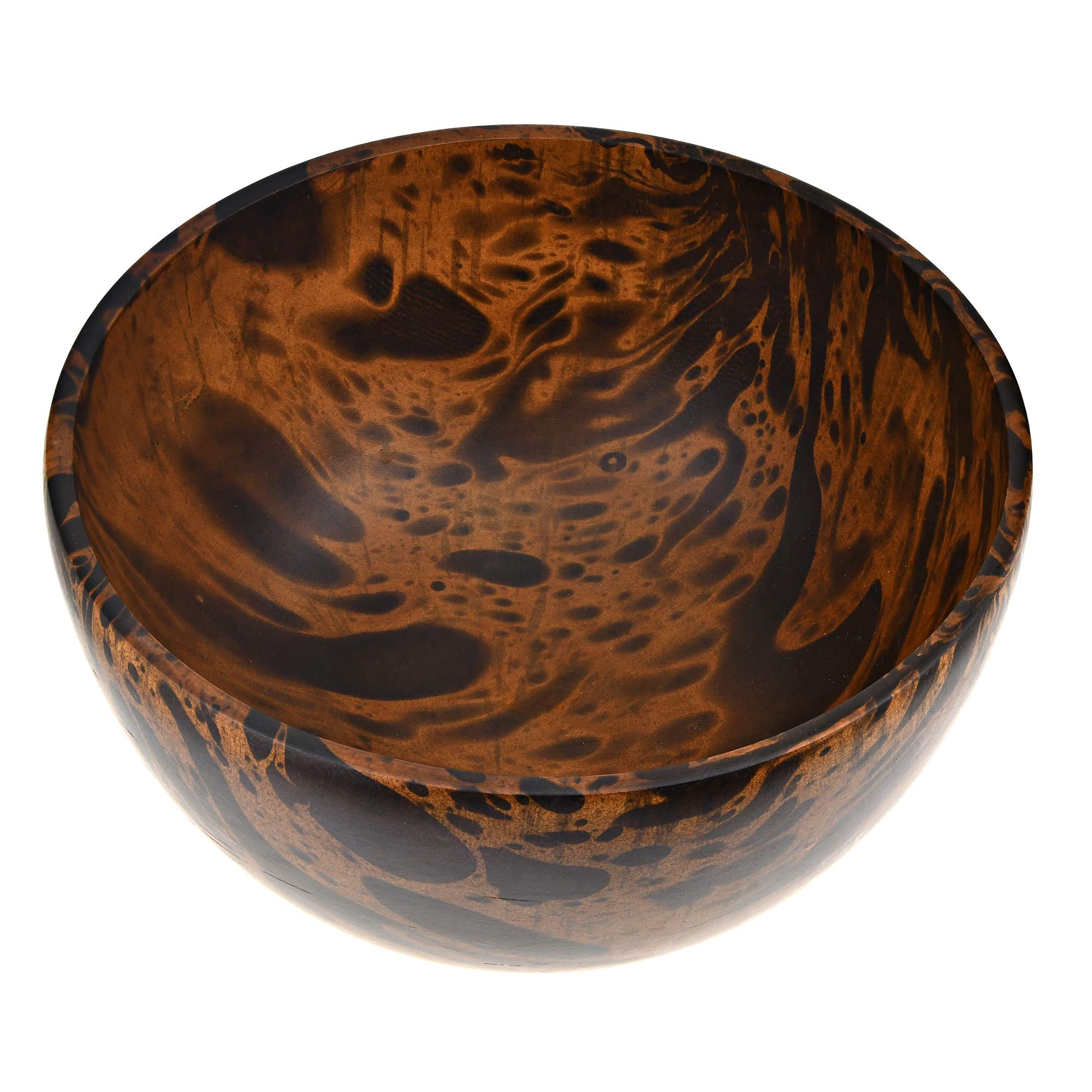 Aeravida Versatile 10 Inches Mango Tree Wood With Dark Stain Kitchen D  Cor Serving Bowl | Decorative Wood Serving Bowl | Mango