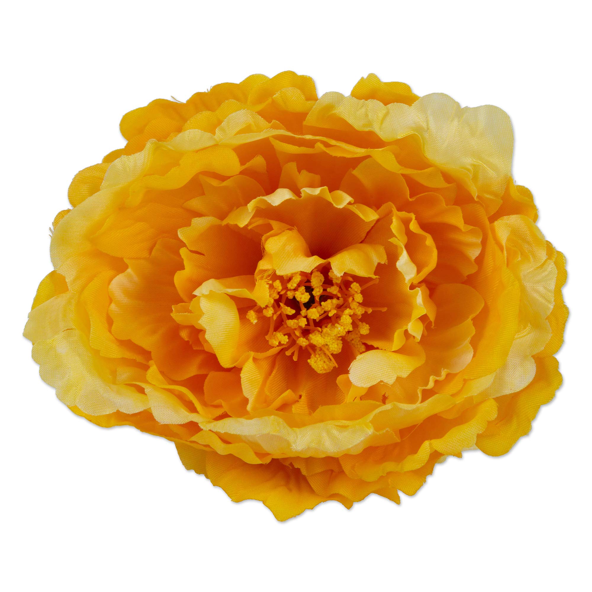 DII Peony Napkin Ring Et/4 Yellow