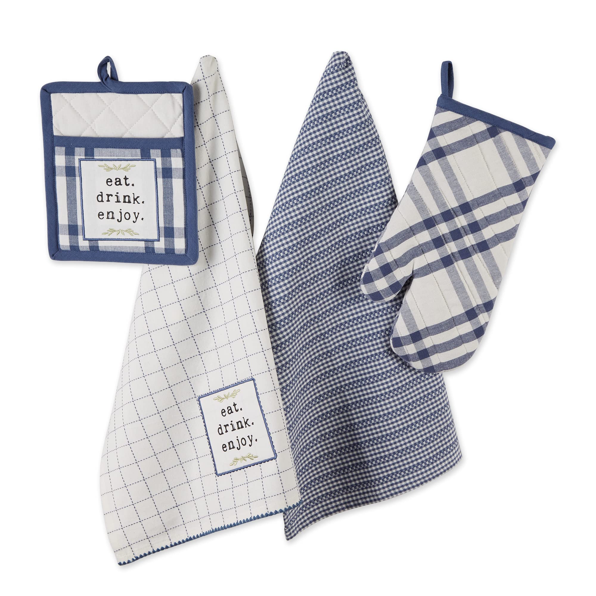 FRENCH BLUE HOME SWEET FARMHOUSE KITCHEN SET/4
