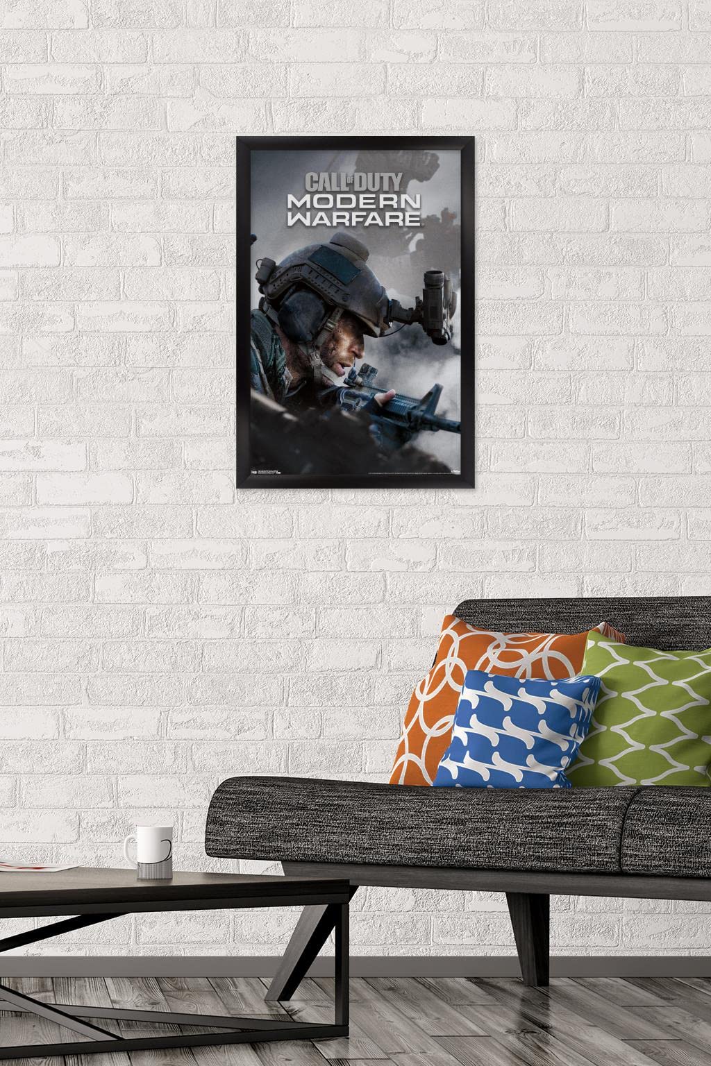 Trends International Call Of Duty: Modern Warfare - Multiplayer Wall Poster, 14.725'' X 22.375'', Black Framed Version