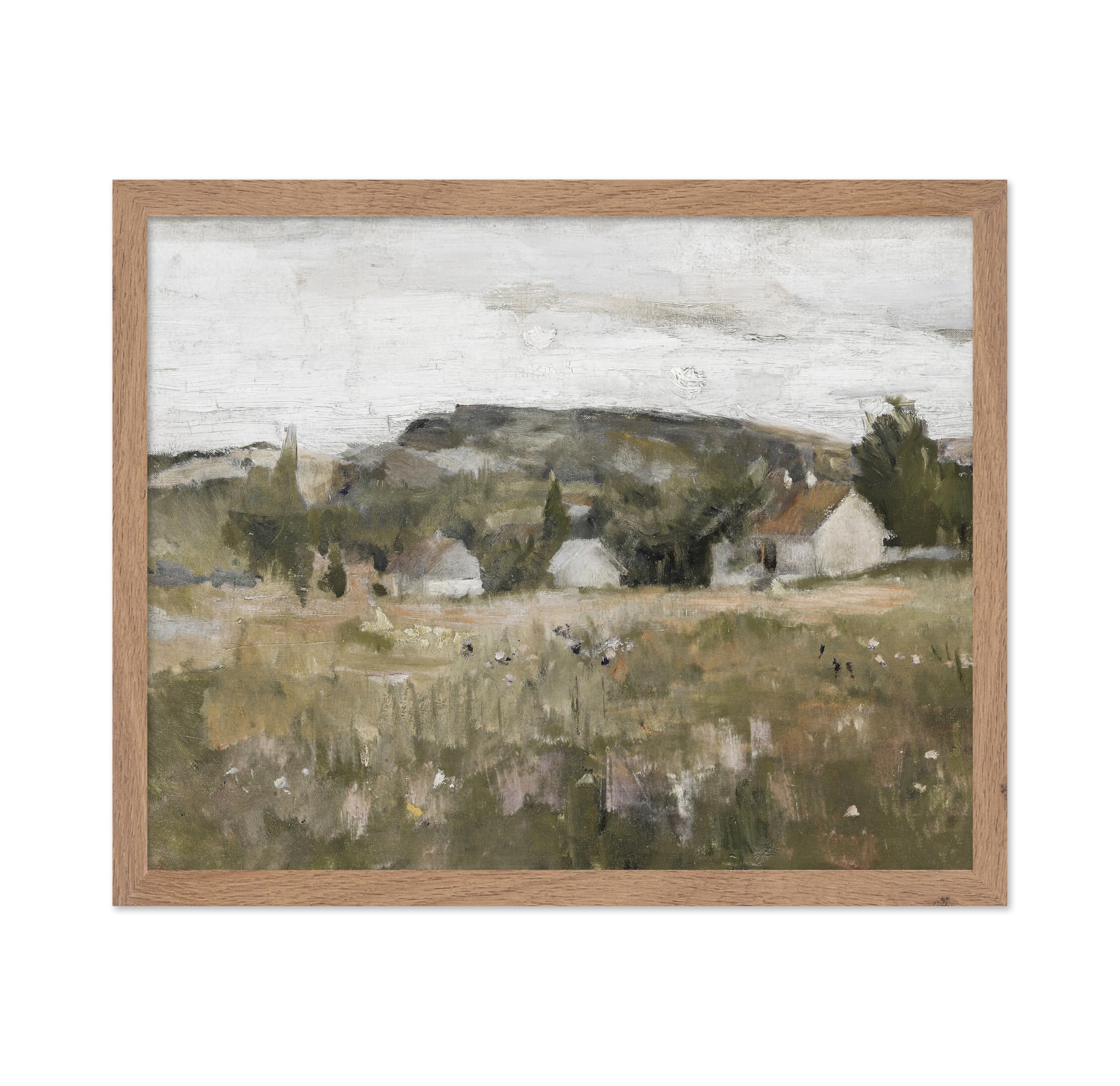 Poster Master Vintage Rural Dwelling Painting Poster - Retro Countryside Print - Fine Art - Landscape Art - Gift for Men & Women