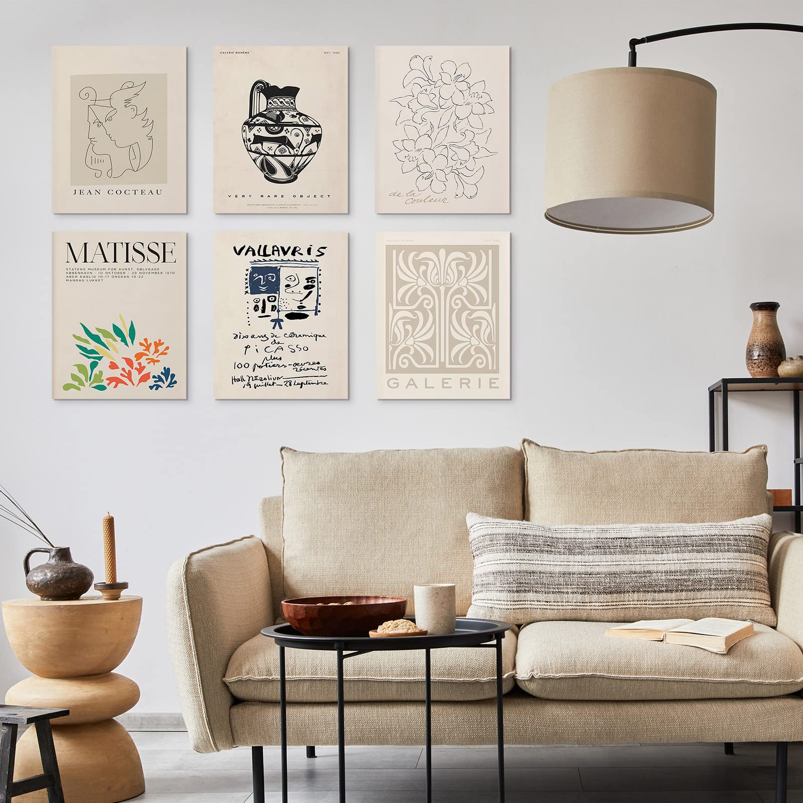 Habseligkeit Beige Matisse Wall Art Posters For Room Decor Aesthetic, Minimalist Retro Room Decor, Cute Wall Art Prints For Girs