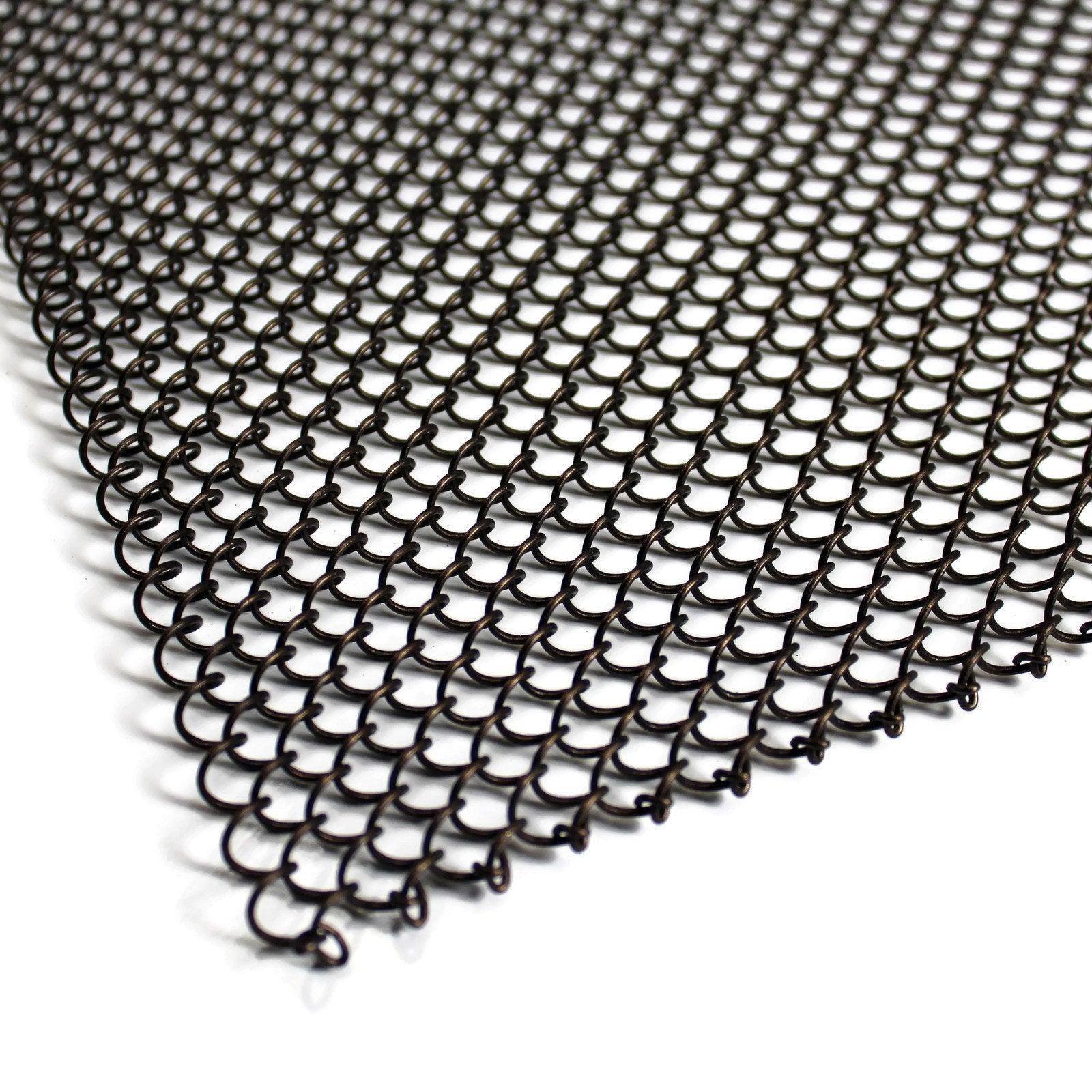 Midwest Hearth Fireplace Screen Mesh Curtain 36  High (Made in USA) Two 24  Wide Panels (Antique Bronze)