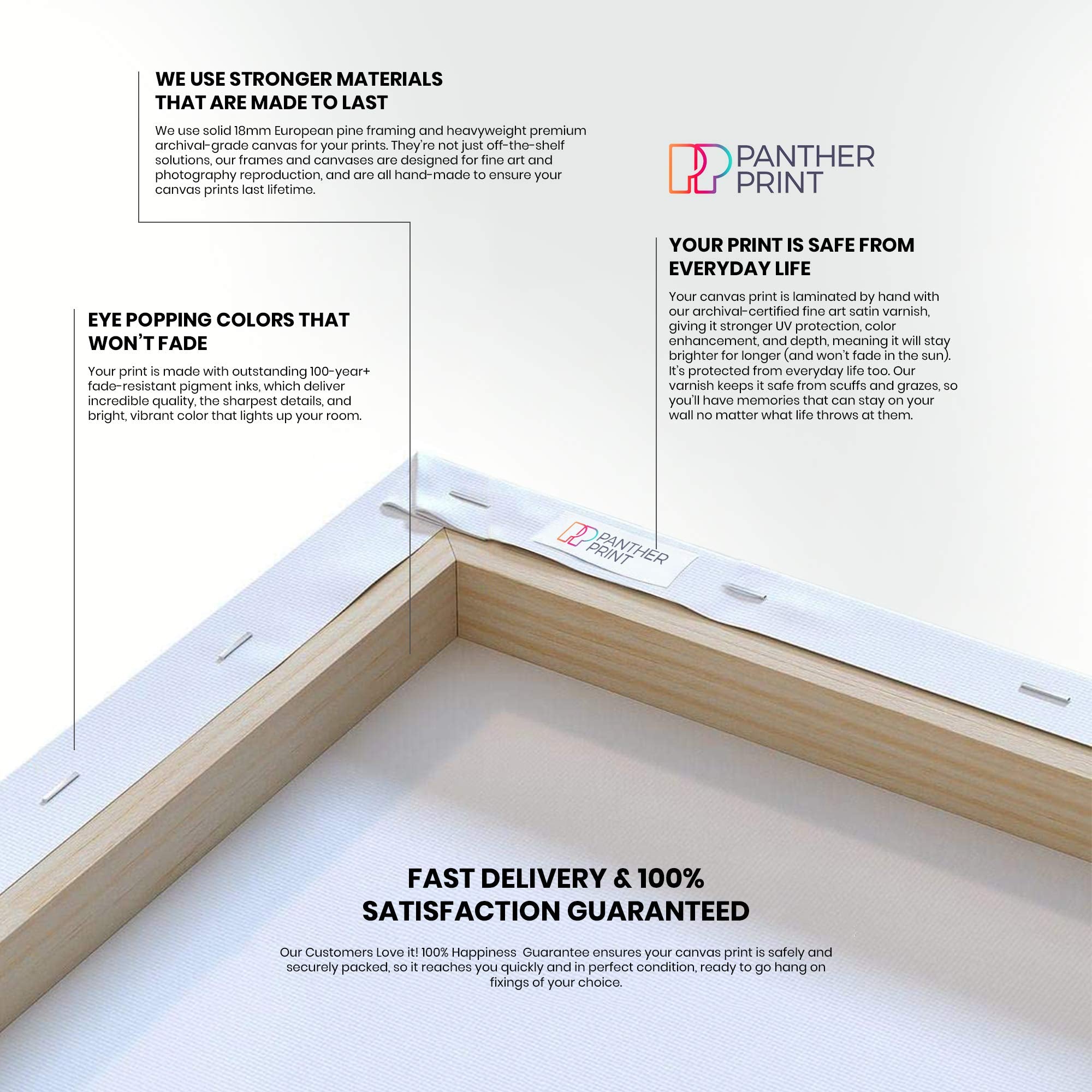 Panther Print, Large Canvas Wall Art, Beautiful Living Room And Bedroom Framed Art, Quality Picture Prints For Walls, Nature Des