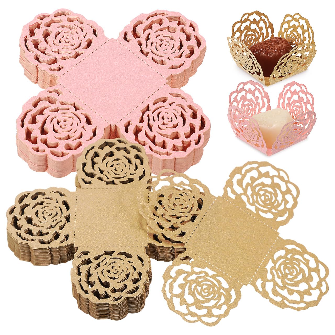 BESPORTBLE 100 Pcs Truffle Wrappers Chocolate Wrappers Paper Truffle Mini Cupcake Liners Party Supply