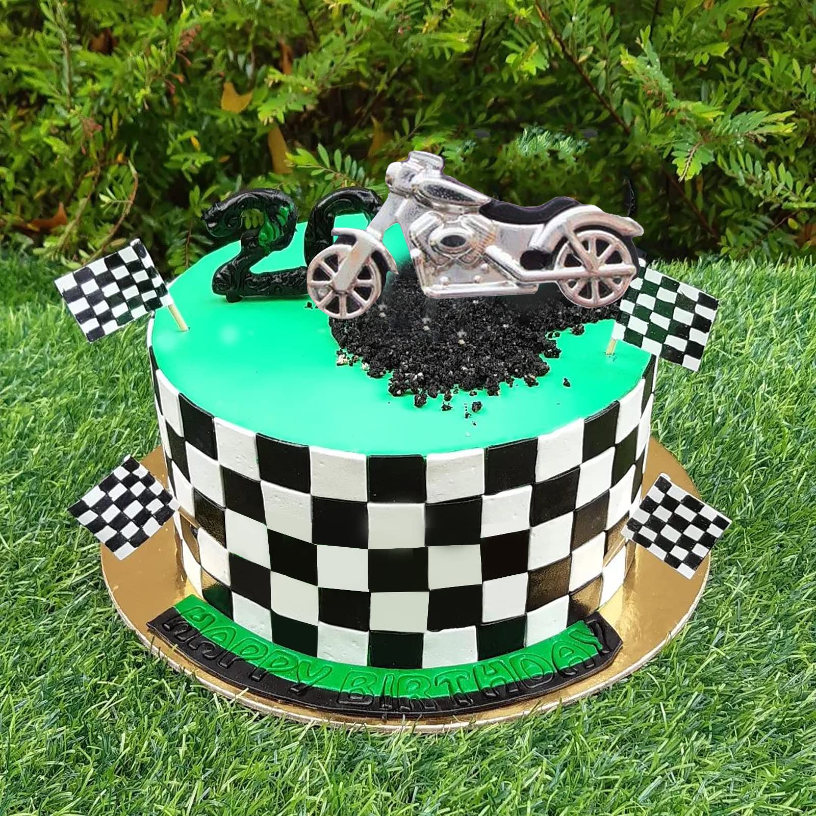 Motorcycle Silicone Molds 4 Pcs, Bicycle Tools Chocolate Fondant Mold For Cake Decoration, Candy Sugar Cupcake Topper Baking Mol