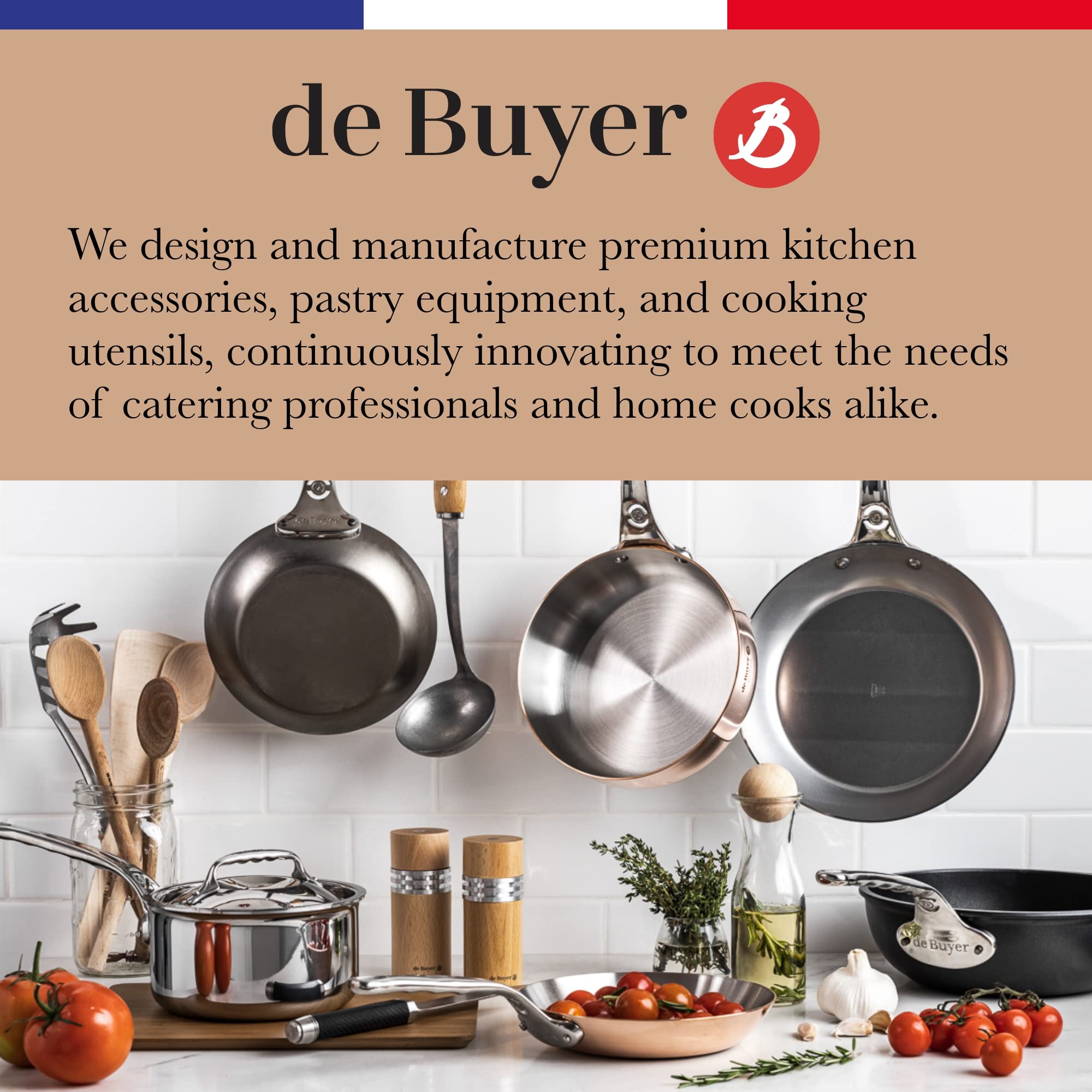 De Buyer Java Pepper Mill, Matte Black - 10    - Stainless Steel & Beechwood - Includes Knob To Adjust Grind Size - Corrosion Re