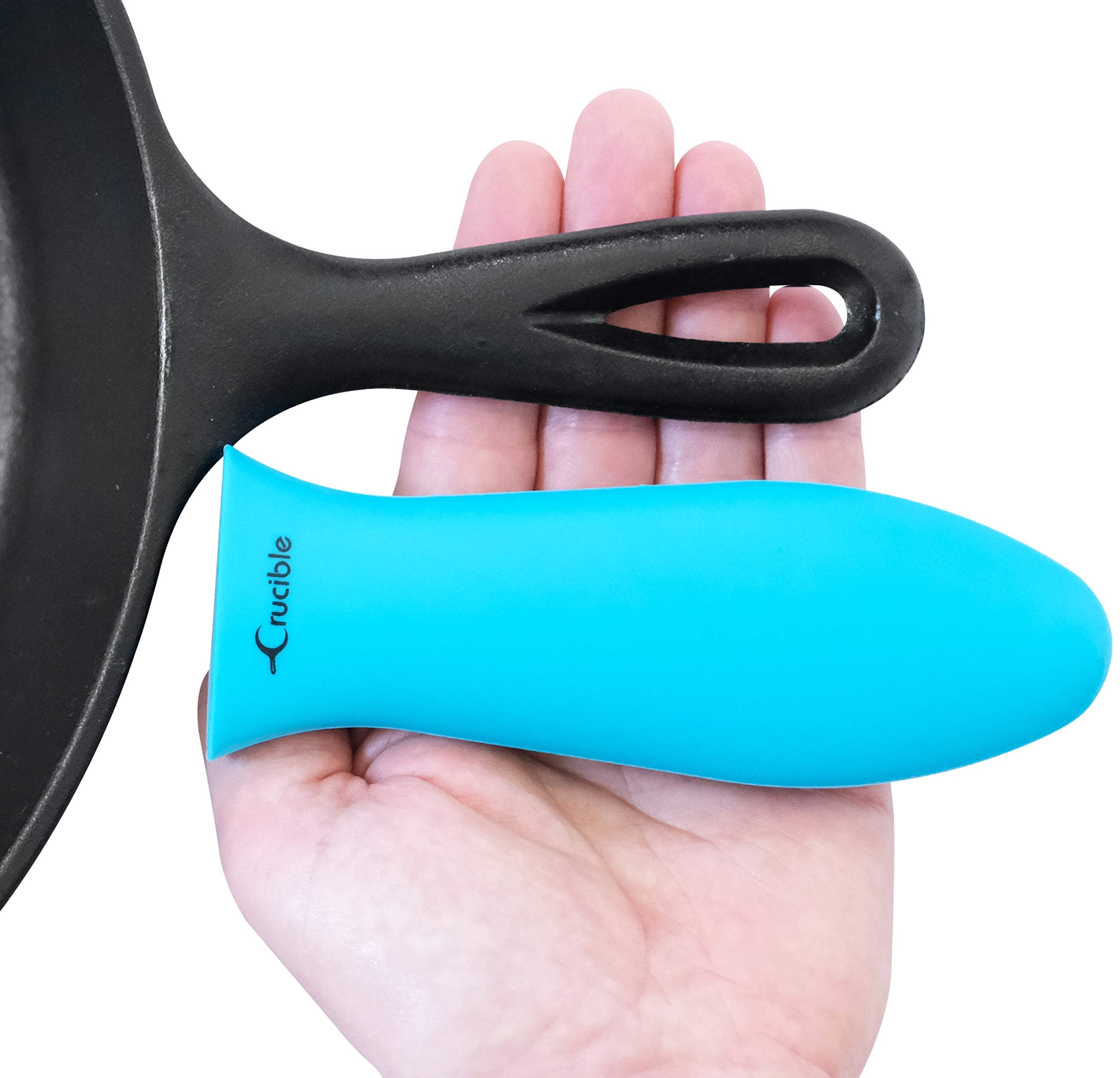 Crucible Cookware Silicone Hot Handle Holders (Large, Turquoise)