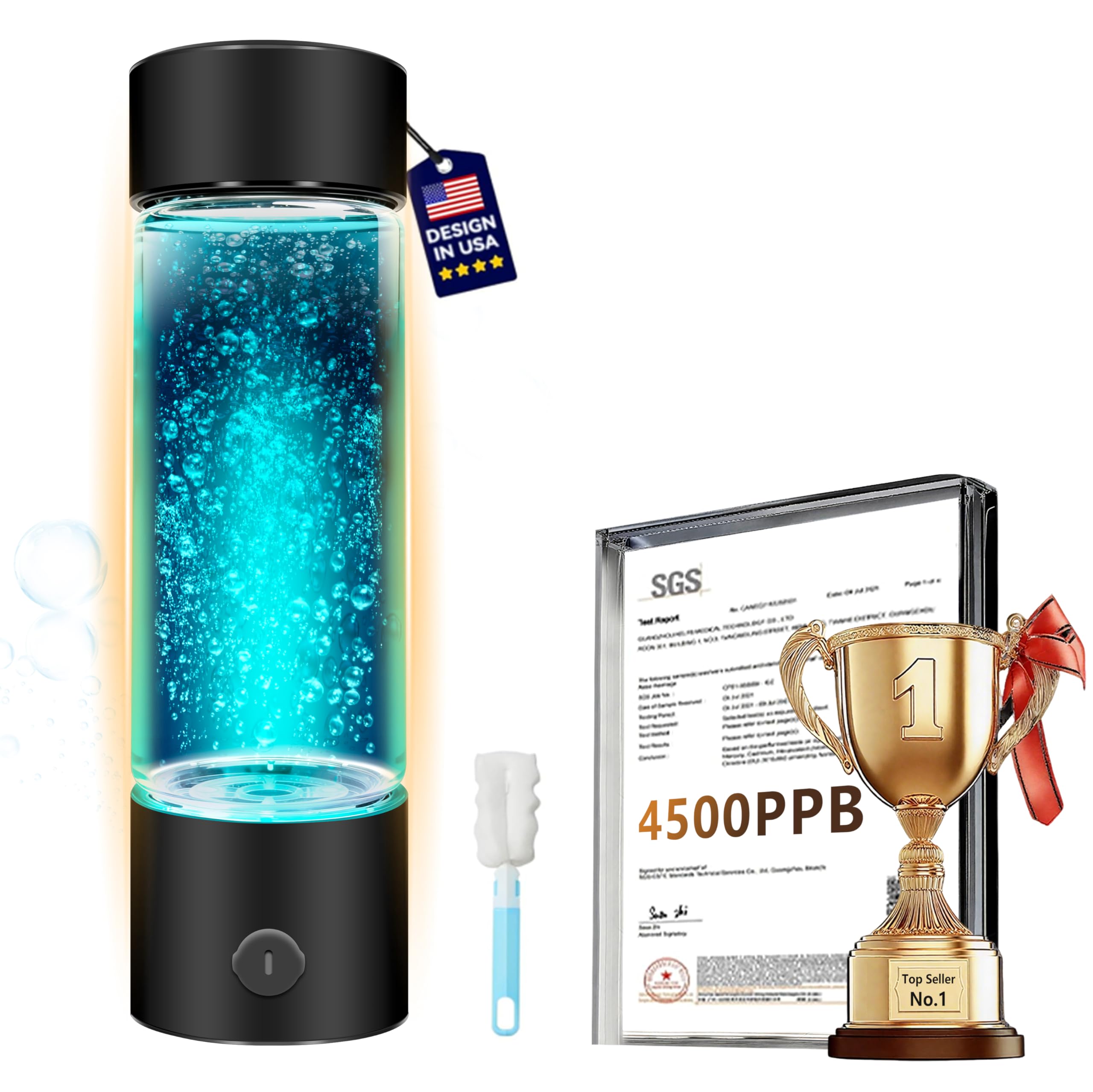 2026 New Hydrogen Water Bottle-Hydrogen Concentration up to 4500 PPB?SGS-Certified Hydrogen Generator? 2026 SPE/PEM Technology O
