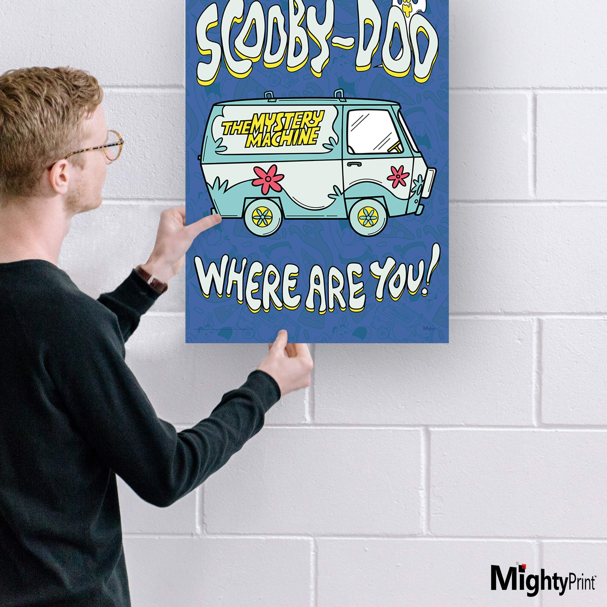 Mightyprint Scooby-Doo - Where Are You - Mystery Machine - Durable 17    X 24 Wall Art - Not Made Of Paper - Officially Licensed