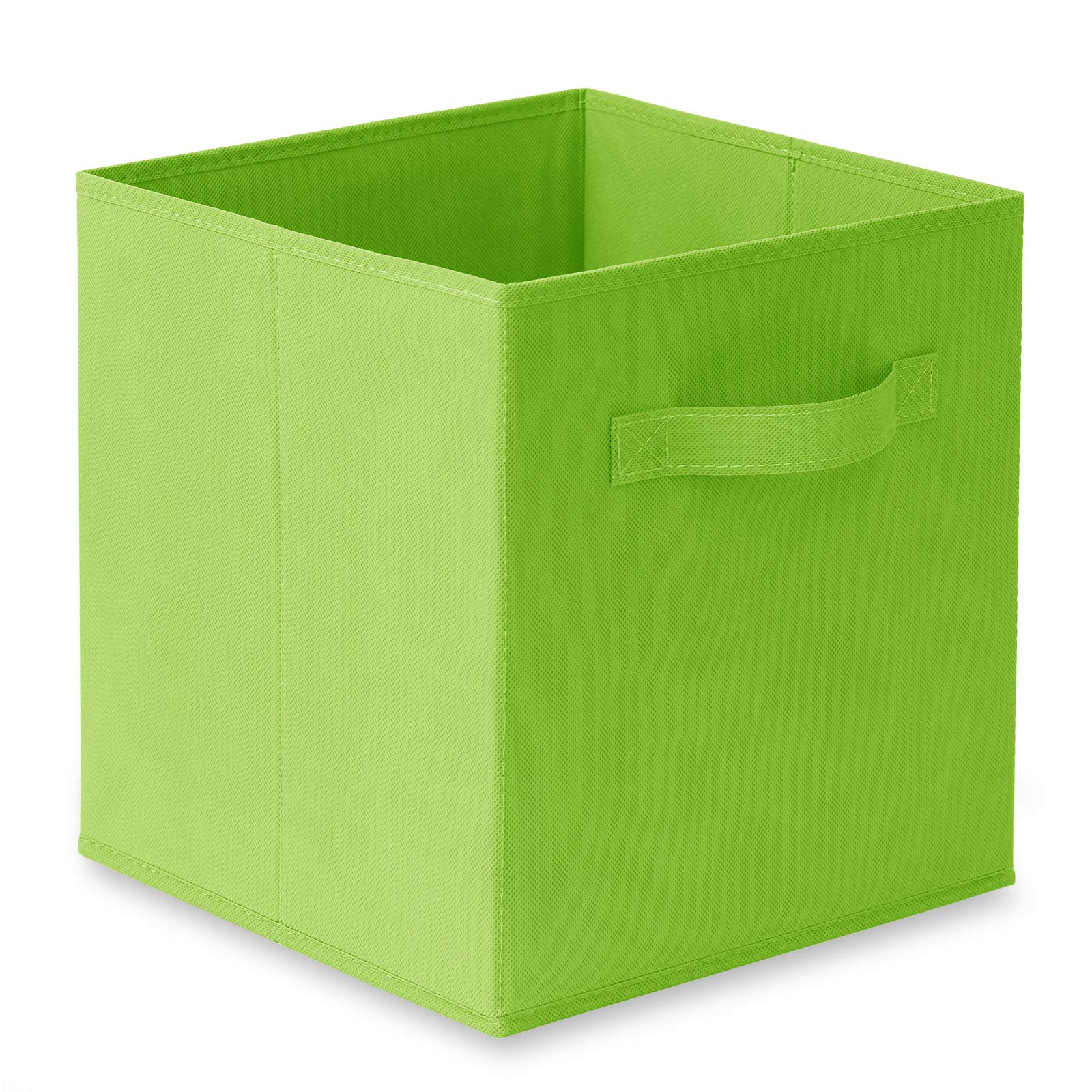 Casafield Set of 6 Collapsible Fabric Cube Storage Bins  Lime Green - 11'' Foldable Cloth Baskets for Shelves  Cubby Organizers & More