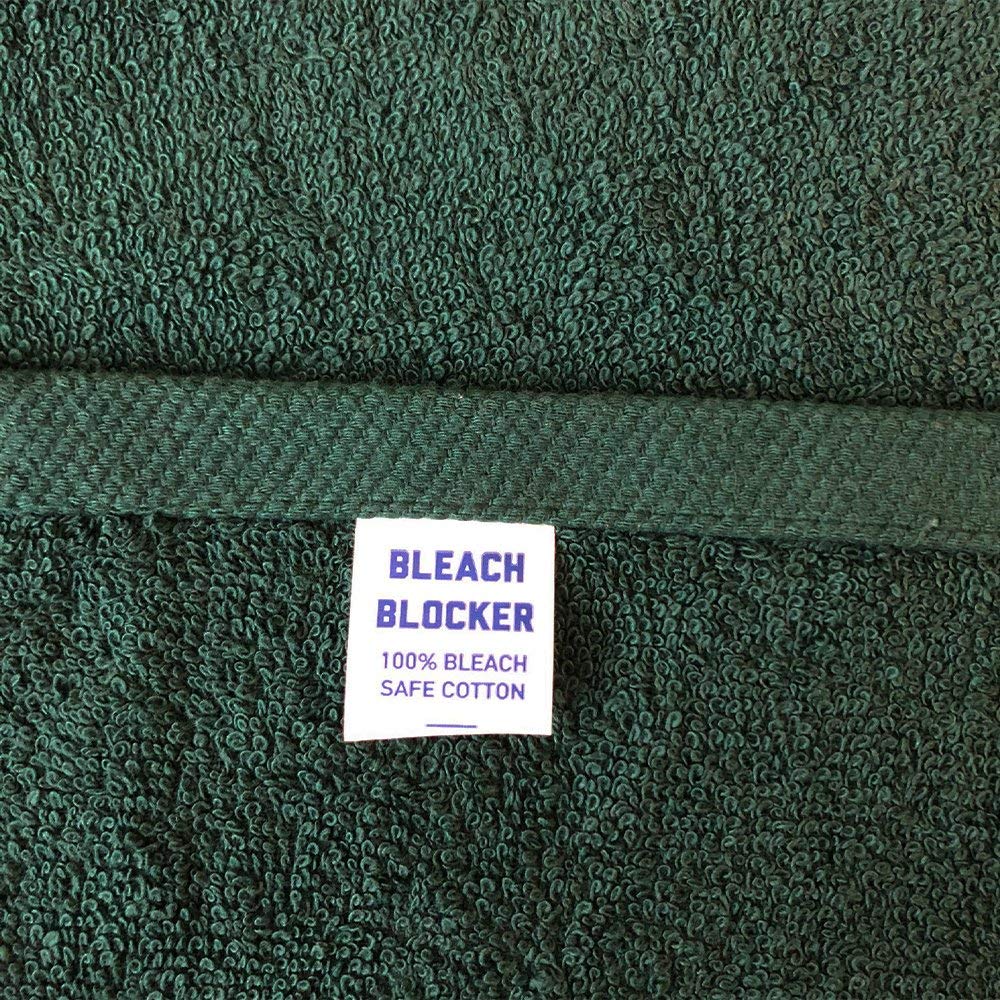 Arkwright Bleach Safe Sr. Salon Towels - (Pack of 12) 100% Ring Spun Cotton Super Soft  Lightweight  Quick Dry  Absorbent Hand Towel for Hotel  Spa  Cosmetology  16 x 28 in  Hunter Green