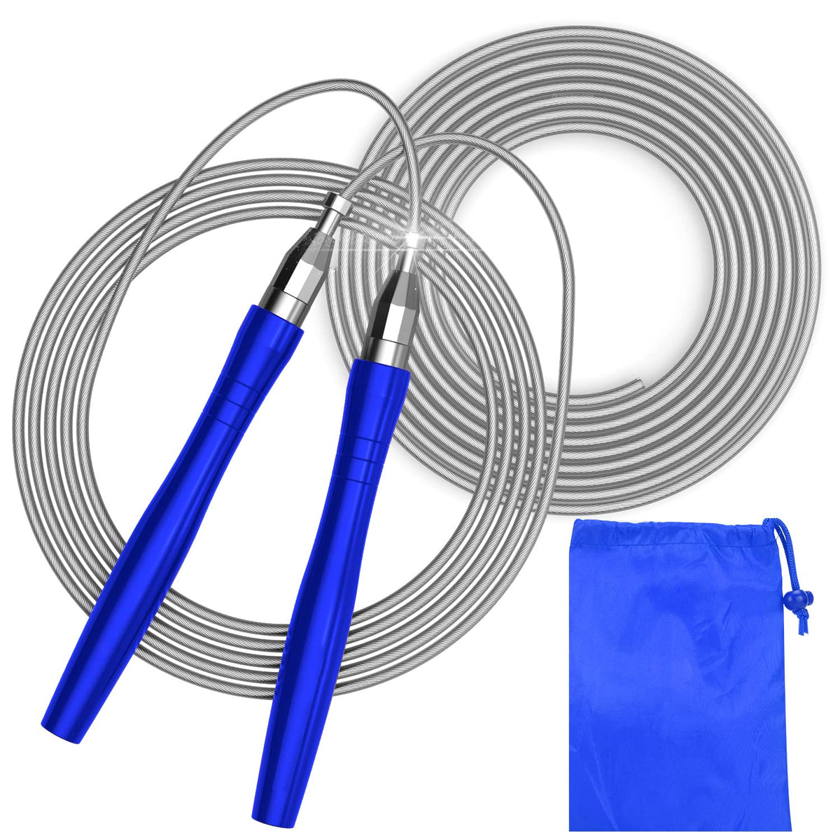 Jump Rope, High Speed Weighted Jump Rope - Premium Quality Tangle-Free - Self-Locking Screw-Free Design - Jump Ropes For Fitness