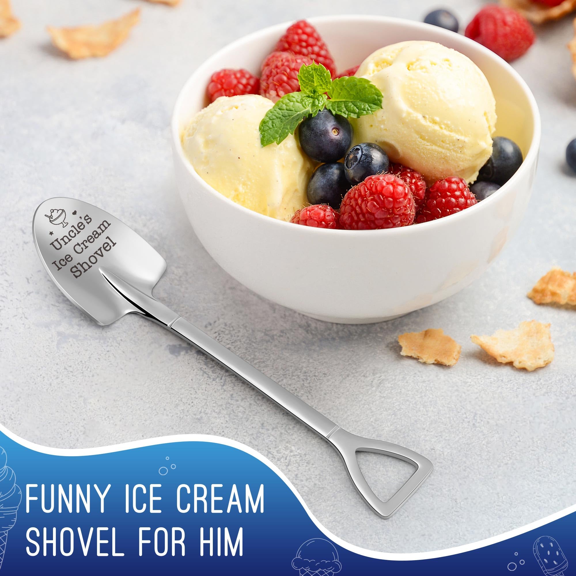 Unique Uncle s Ice Cream Shovel Spoon Scoop - Stocking Stuffers for Uncle from Niece or Nephew - Fathers Day & Retirement Gift