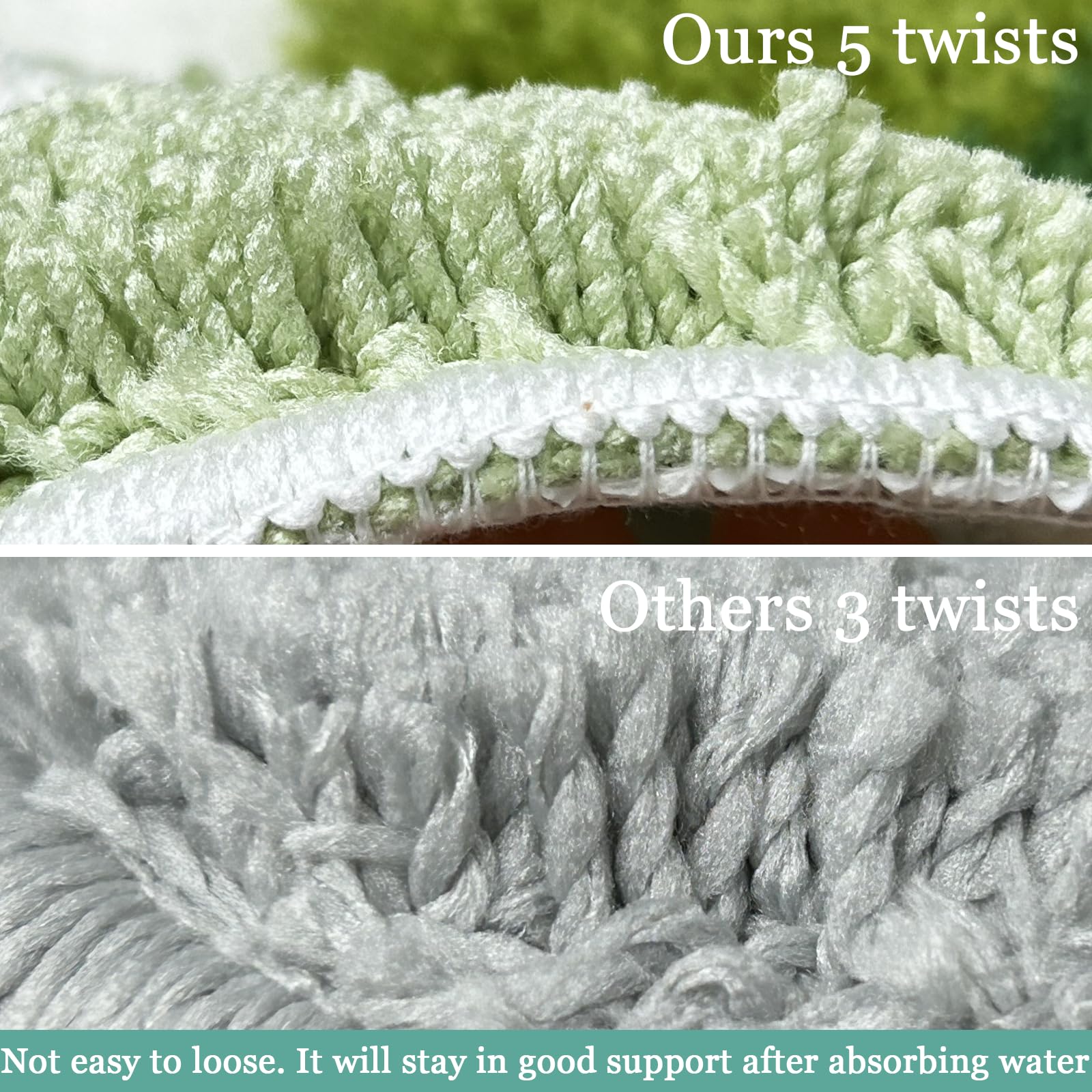 Homantic Bathroom Rugs Sets 2 Piece, Green Natural Scenery Bath Mat Set, Absorbent Bath Mats For Bathroom Floor Set Of 2, Green