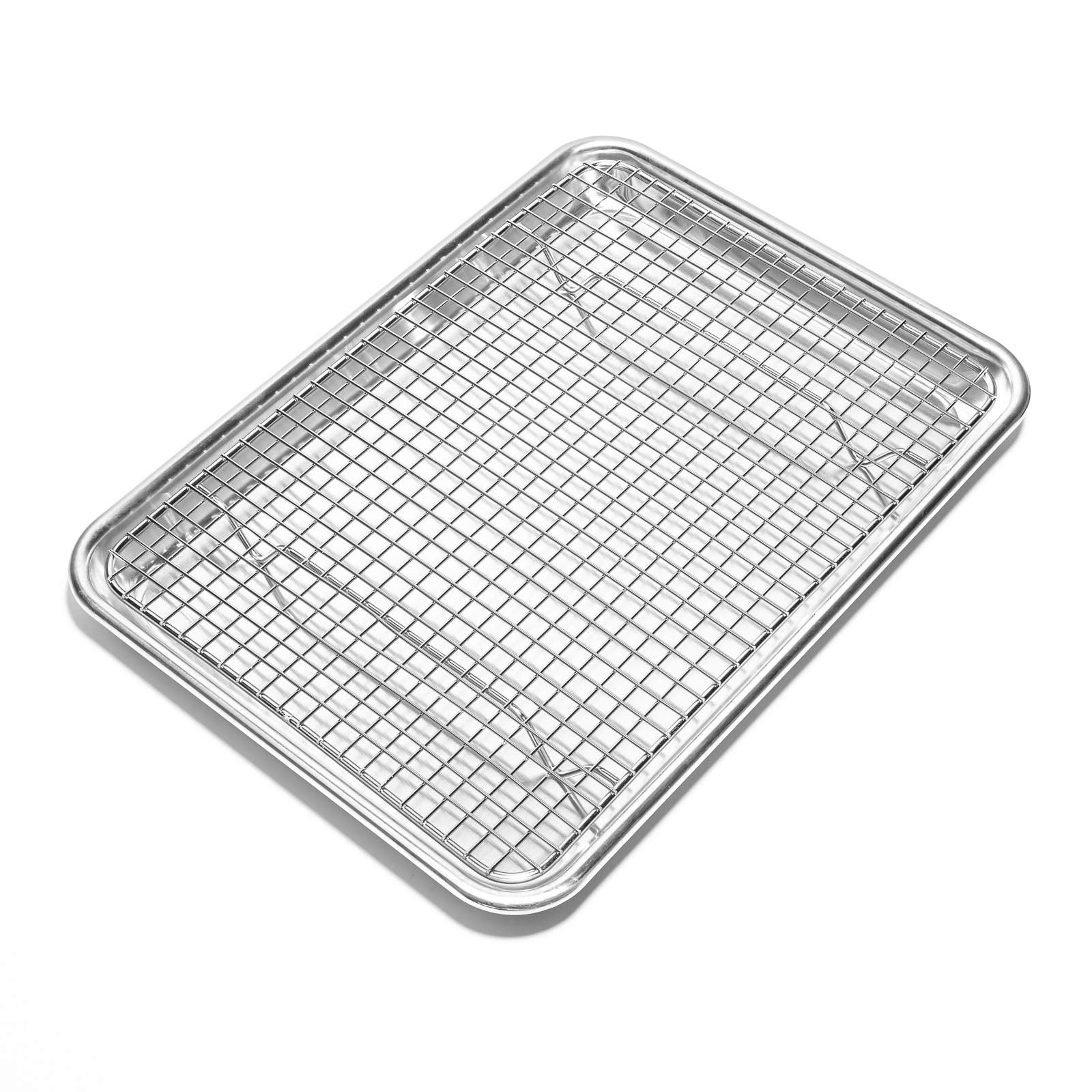 Last Confection Stainless Steel Baking & Cooling Rack - 8-1/2'' X 12'' (Fits Quarter Sheet Pan) - Cookie Baker'S Oven Wire Rack