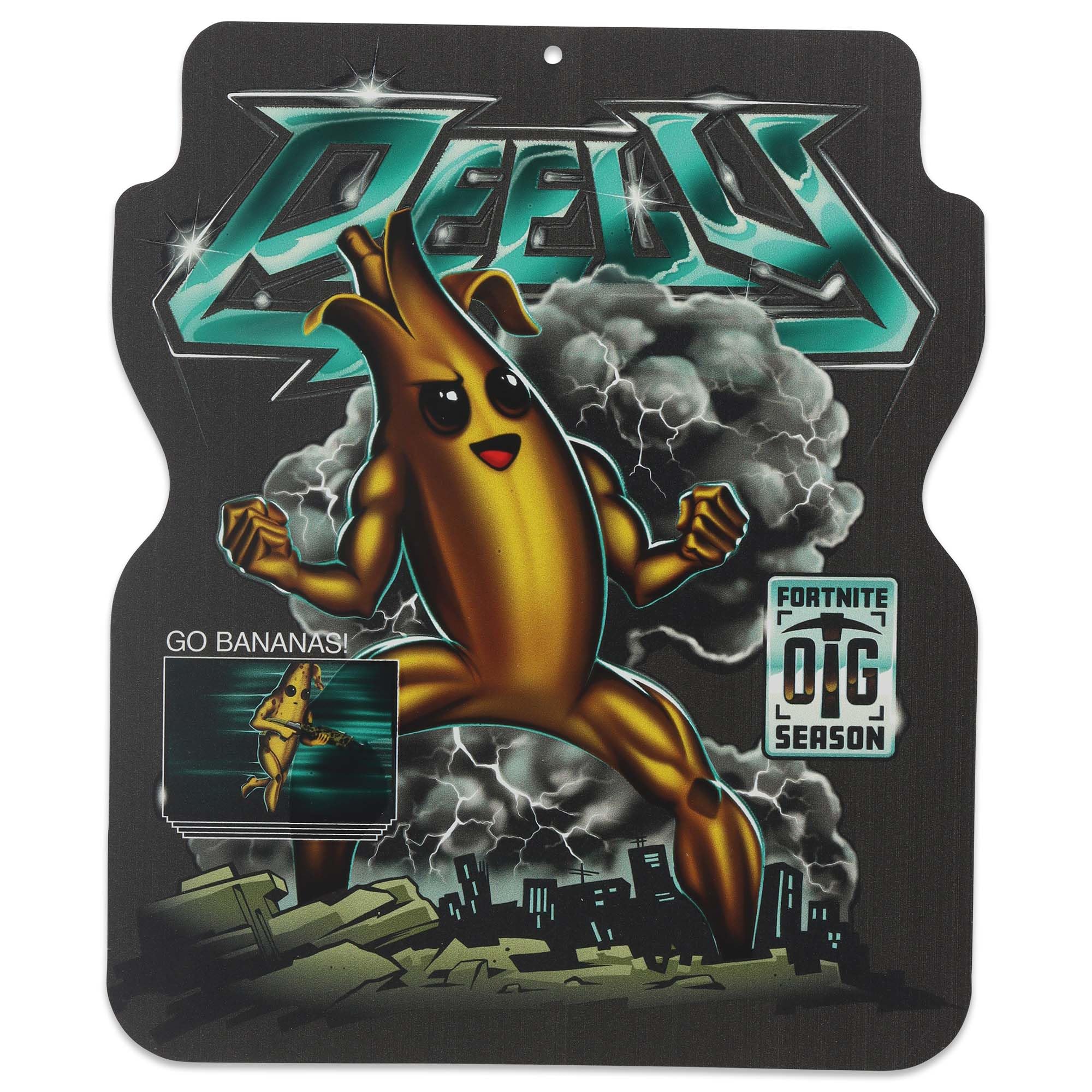 Fortnite Peely Banana Metal Wall Decor - Fun Fortnite Sign for Bedroom or Game Room