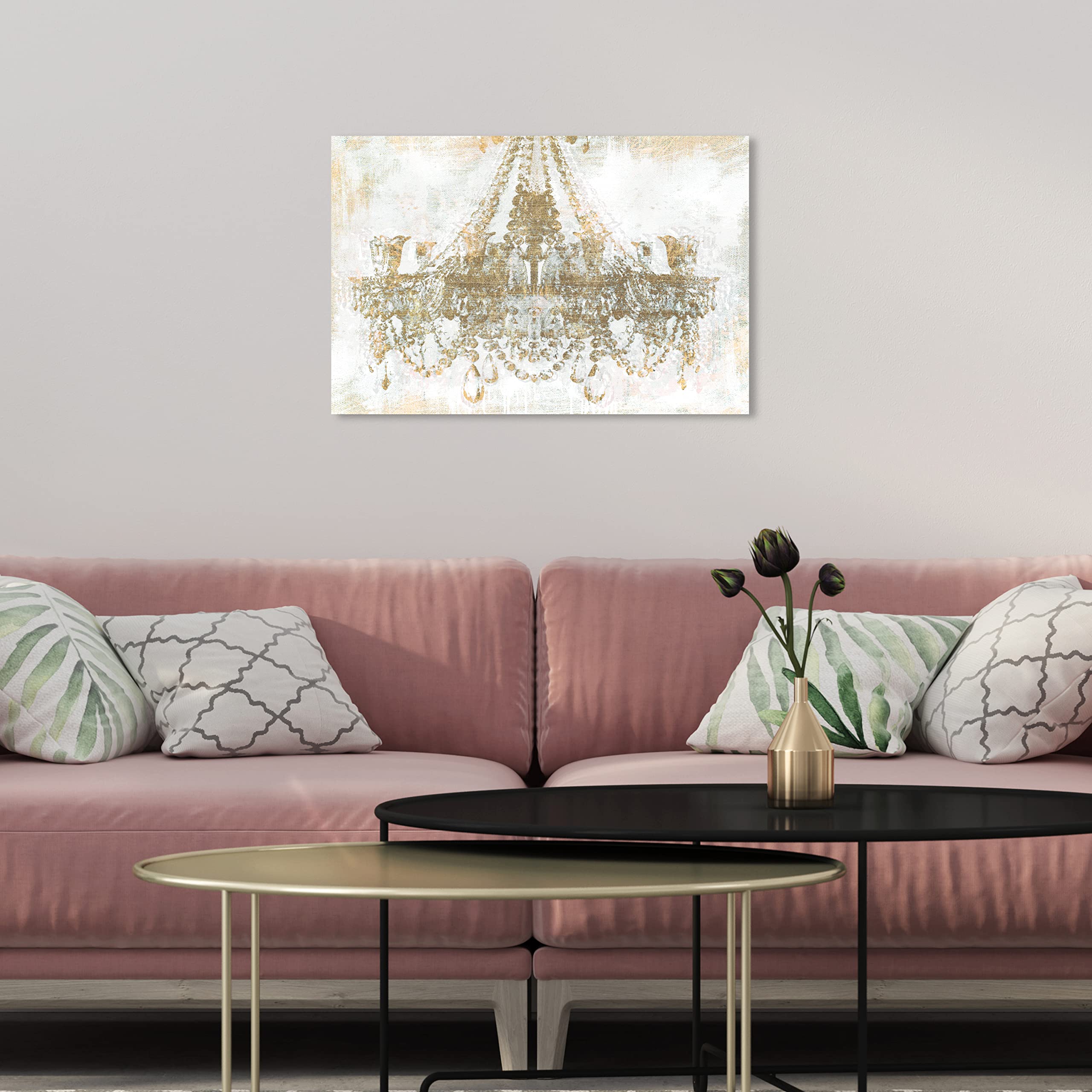 The Oliver Gal Artist Co. Fashion And Glam Wall Art Canvas Prints Diamonds' Home D  Cor, 15'' X 10'', Gold, White, 12542_15X10_C