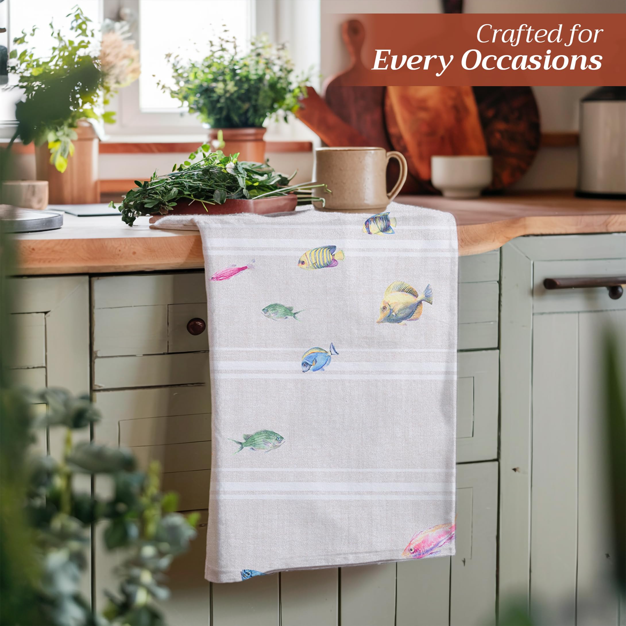 Maison D' Hermine Dish Cloth 100% Cotton Kitchen Towel Absorbent, Multi-Purpose Tea Towel For Gifts, Home, Wedding, Restaurant,