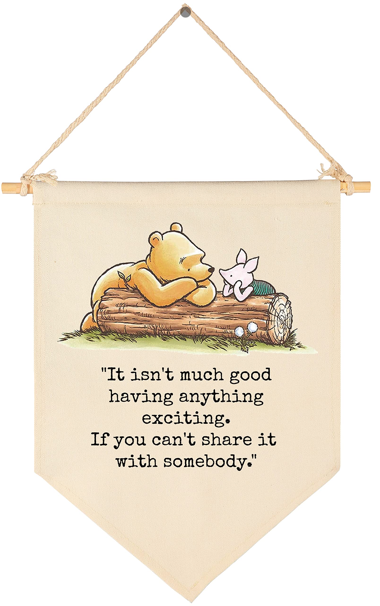 It Isn'T Much Good Having Anything Exciting-Christmas Birthday Party Bunting-Baby Gift Shower-Winie Wall Flag Decor Gift The Poo