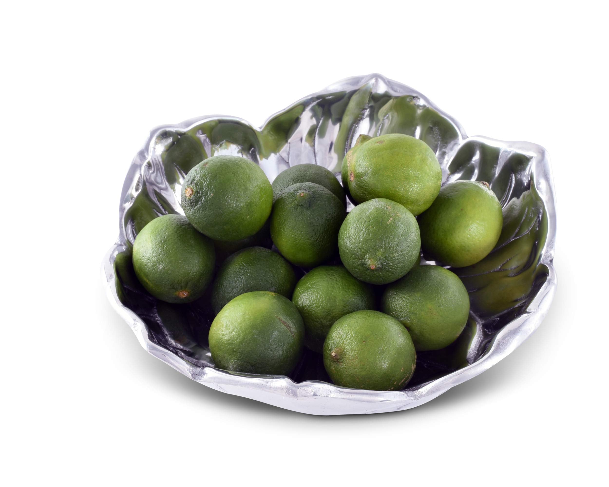 Arthur Court Aluminum Magnolia Bloom Bowl Salad Serving Designer 10 Inch Diameter X 3 Inch Tall