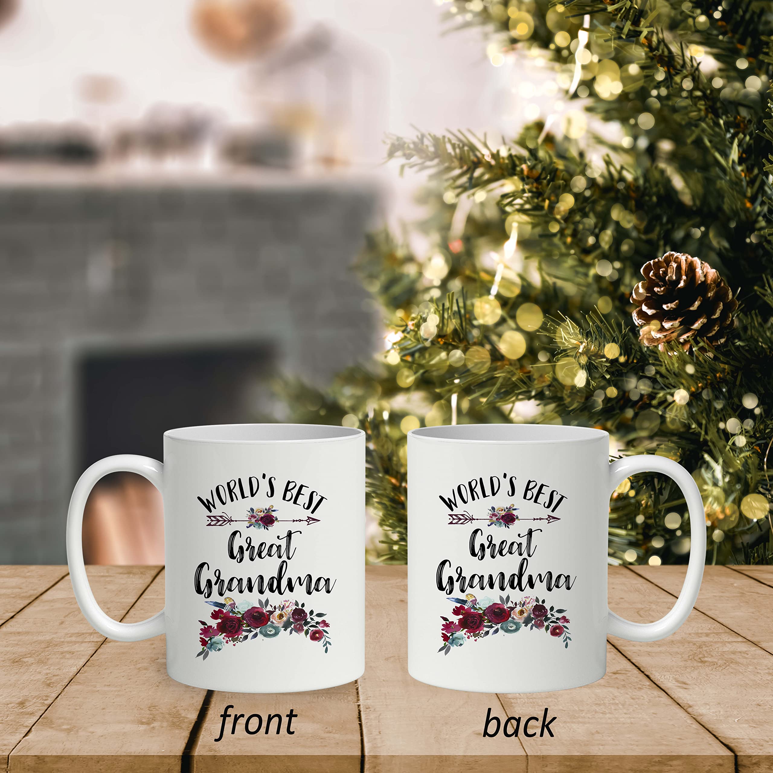 Dotain Worlds Best Great Grandma Coffee Mug Ceramic Cup(11Oz),Double Side Printed,Funny New Gag Novelty Great Grandma Mug Gifts