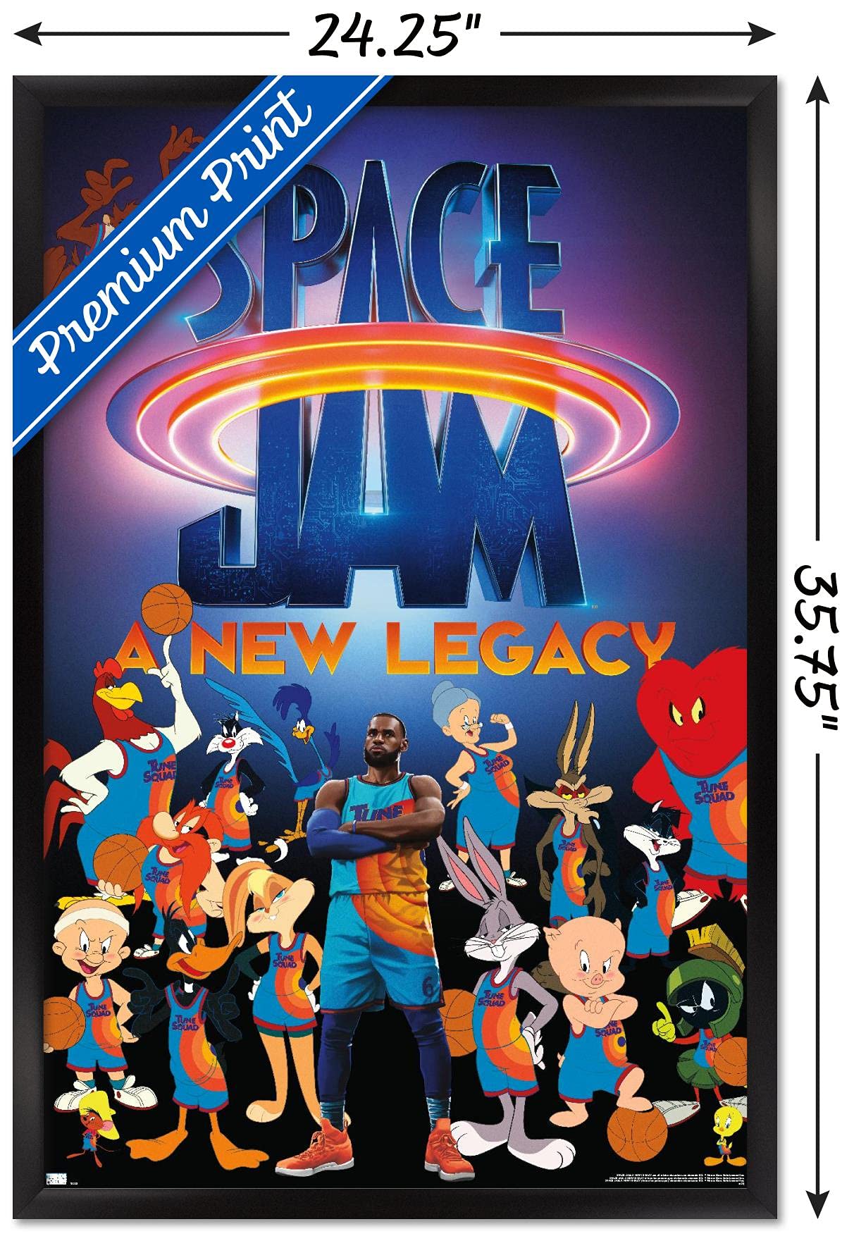 Trends International Space Jam: A New Legacy - Team Wall Poster, 22.375'' X 34'', Black Framed Version