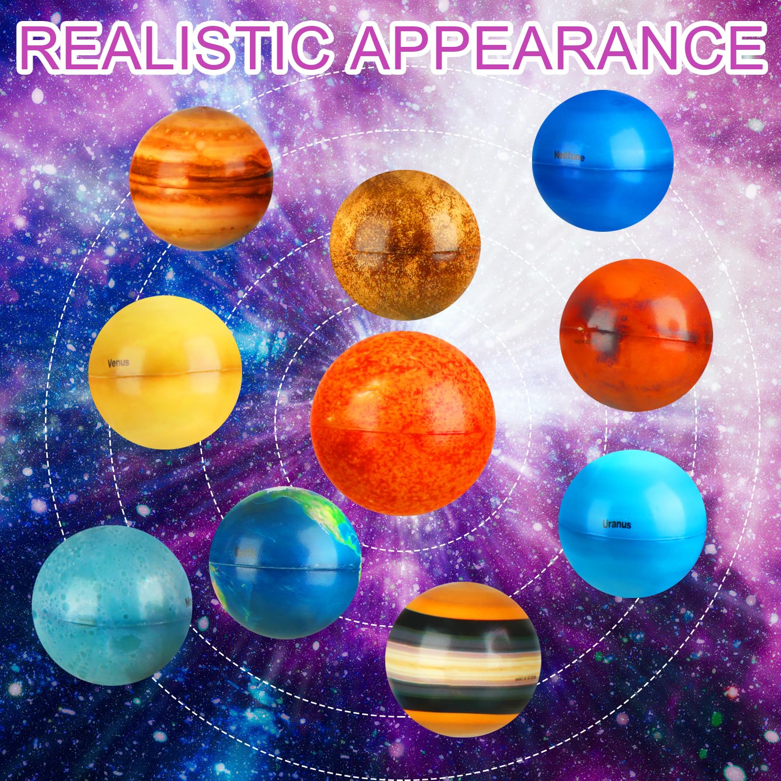 Hollowfly 3D Solar System Mobile Hanging Planets Solar System Decor Educational Planets Model Large Space Nursery Decor for Boys