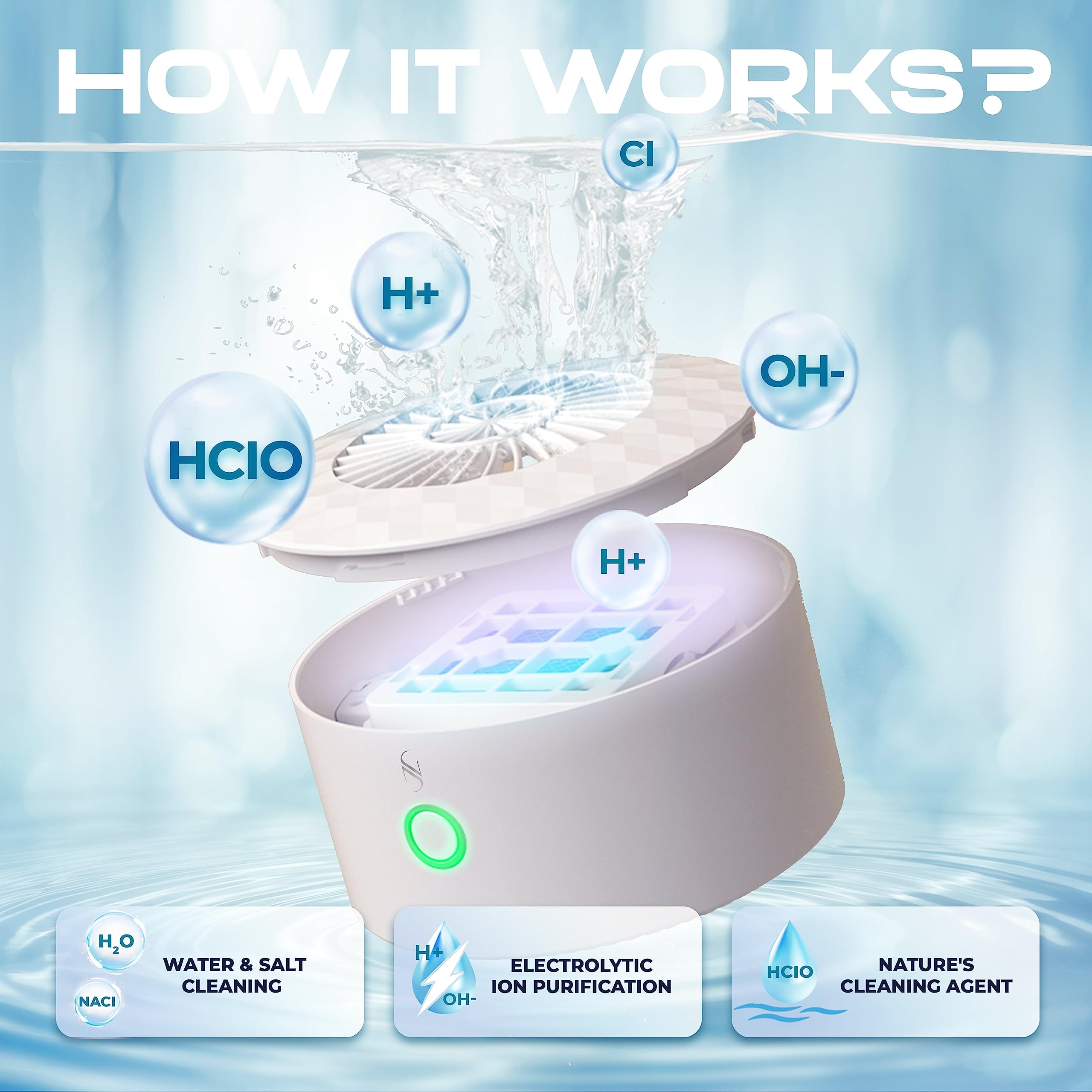 Jnjhomes Fruit And Vegetable Washing Machine, Fruit Cleaner Device, Fruit Purifier Clean Fresh Produce In Water, Waterproof Frui