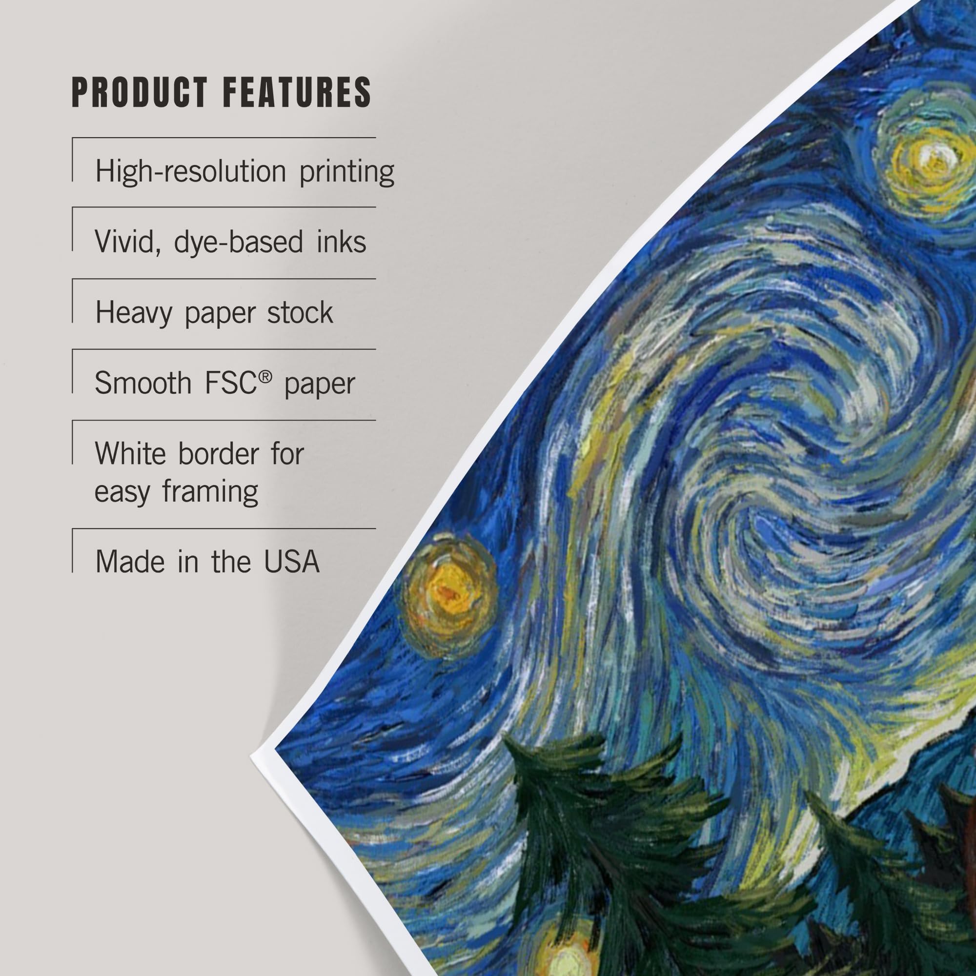 Lantern Press 12X18 Inch Art Print Wall Decor, Bigfoot, Starry Night