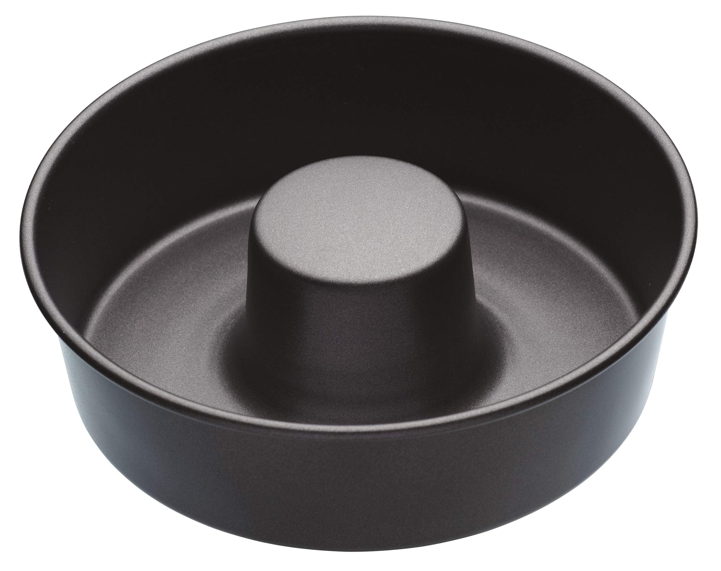 Masterclass Kcmchb76 20 Cm Ring Cake Tin With Pfoa Non Stick, Robust 1 Mm Carbon Steel, 8 Inch Savarin Mould, Grey