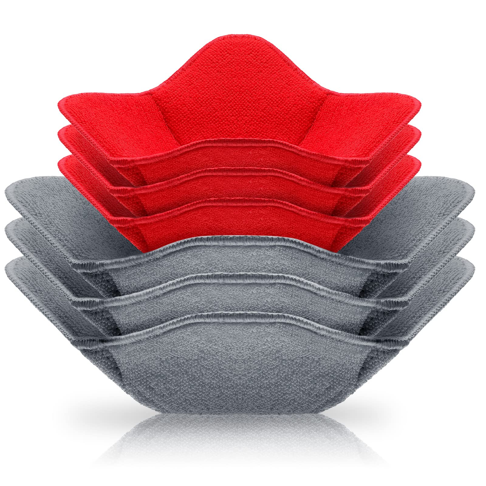 Patelai 6 Pieces 2 Sizes Microwave Bowl Holders Sponge And Microfiber Small Bowls Cozy Large Bowl Holder For Hot Food Soup Warme