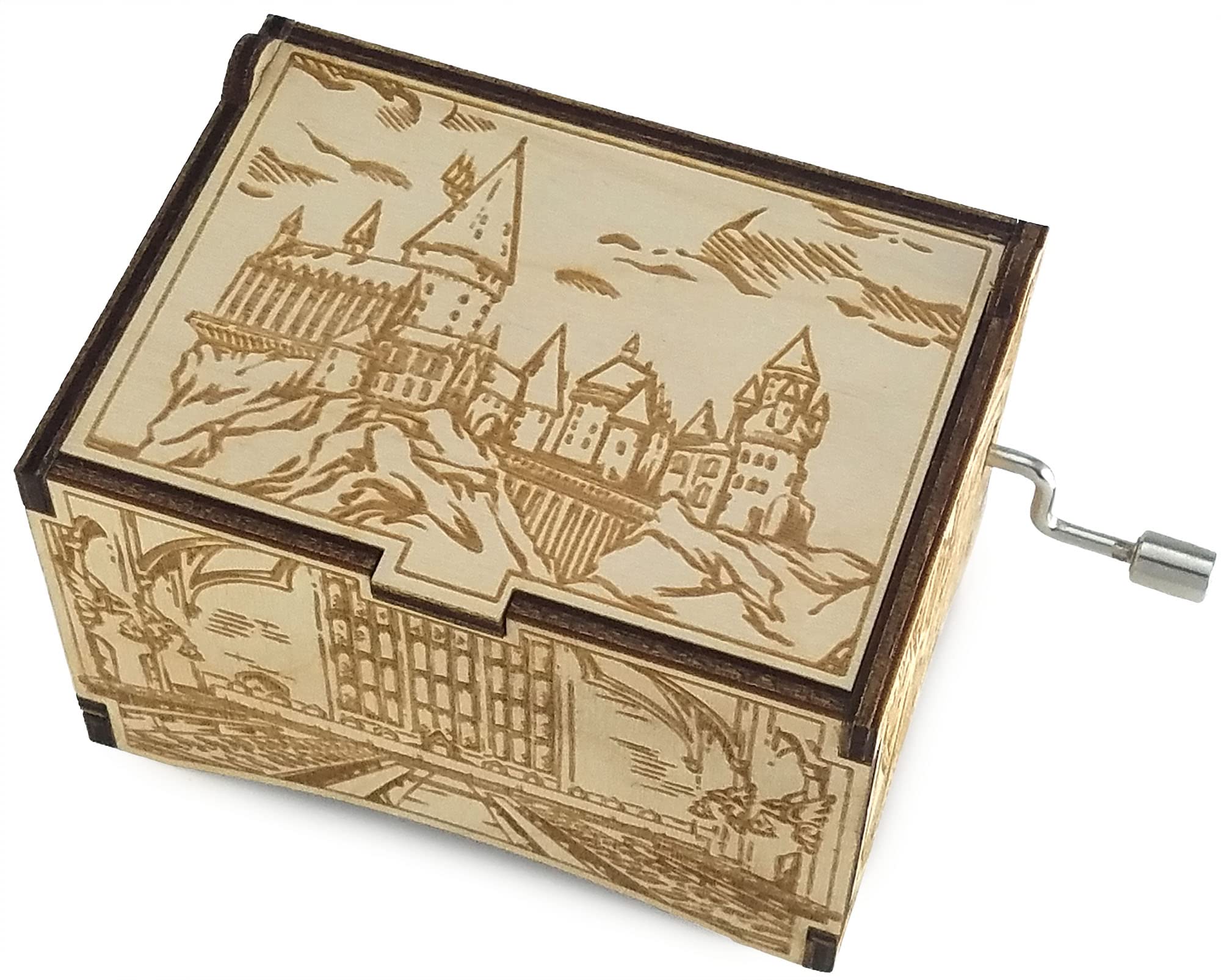 TheLasersEdge, Hogwarts Castle, Harry Potter Music Box with Hedwigs Theme - Standard