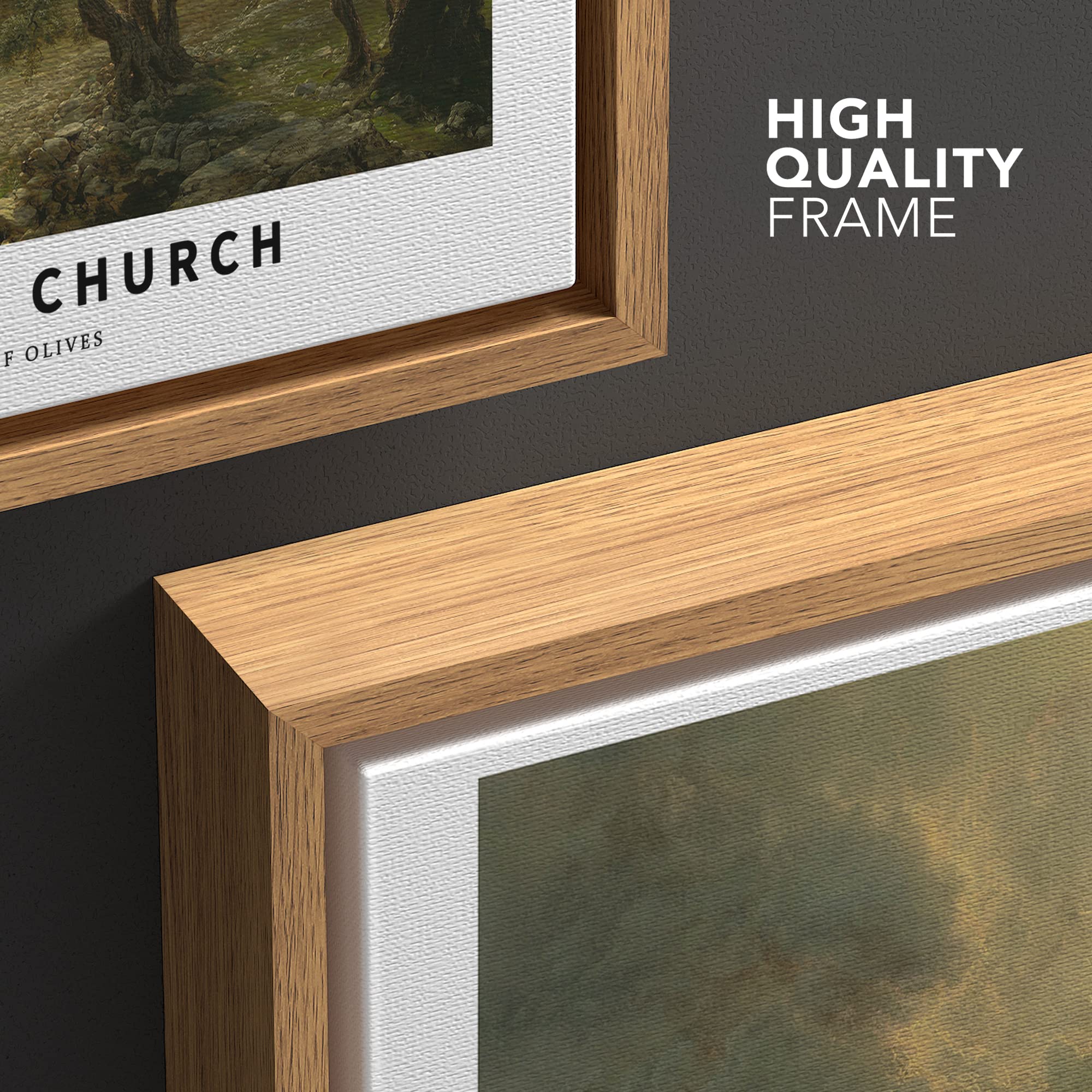 Wall26 Framed Canvas Print Wall Art Jerusalem From Mount Of Olives By Church Historic Classical Illustrations Fine Art Decorativ