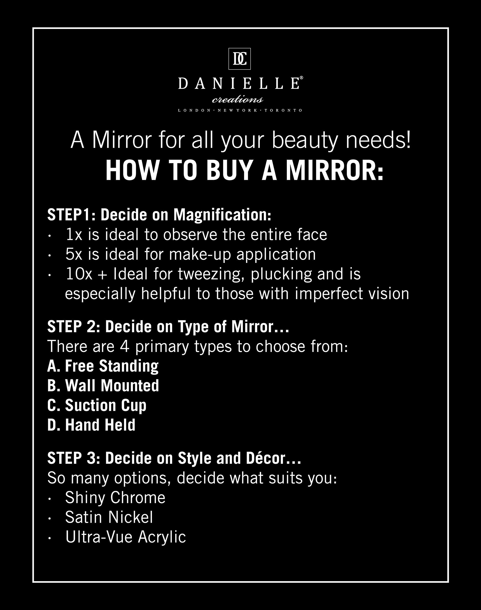Danielle Midnight Matte Oval Vanity Mirror