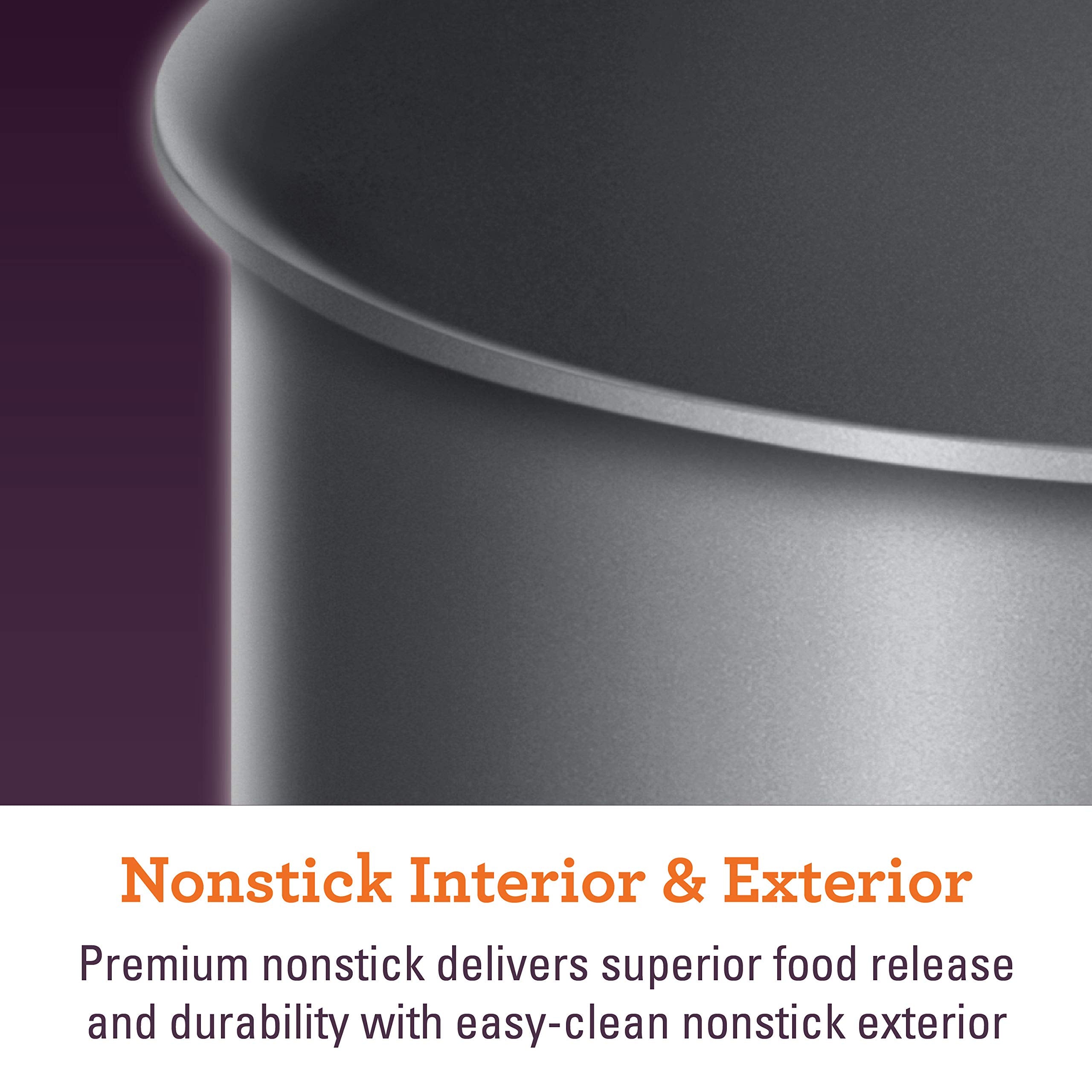 Breville 2.5 Quart Thermal Pro Hard Anodized Nonstick Sauce Pan, Gray, Model 84482
